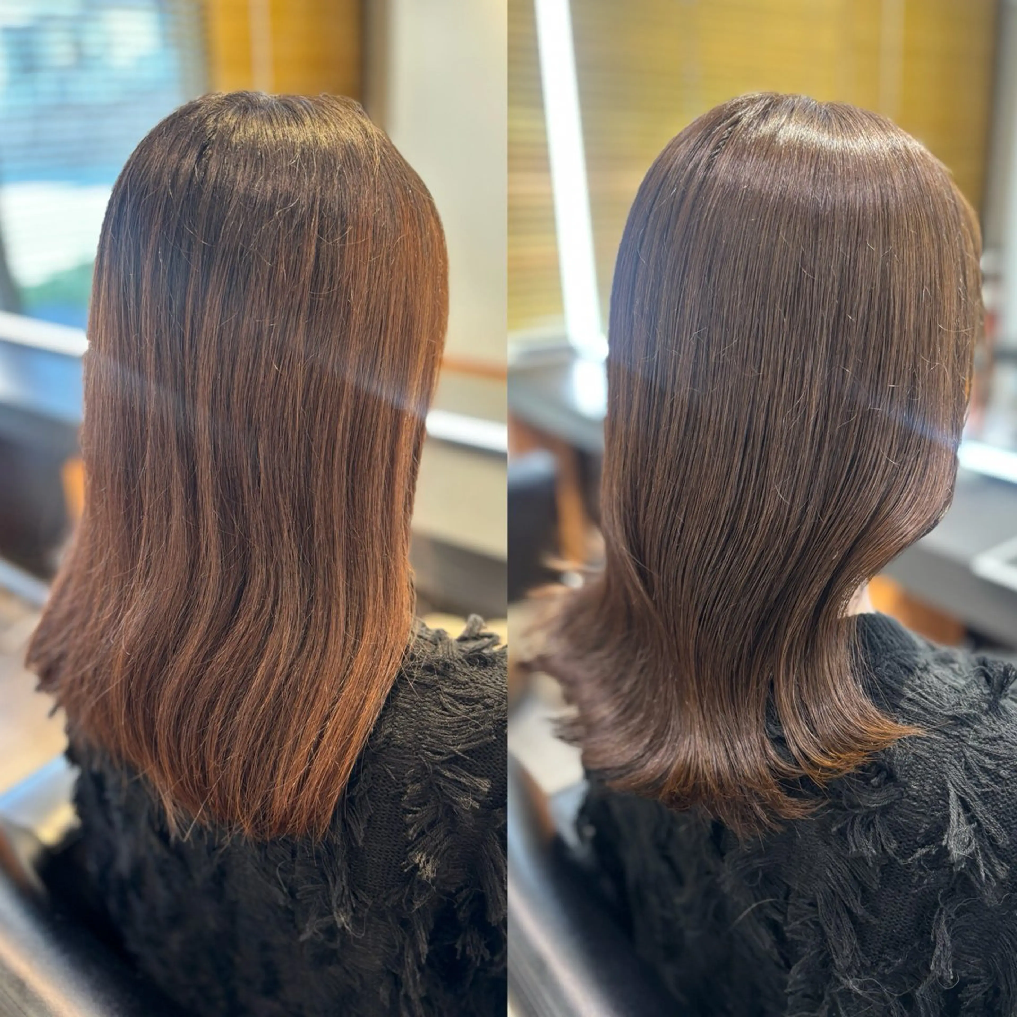 セミロング カラー ベージュカラー 透明感カラー カット ヘアカラー トリートメント 髪質改善/伏見 RABU(ému)のヘアスタイル