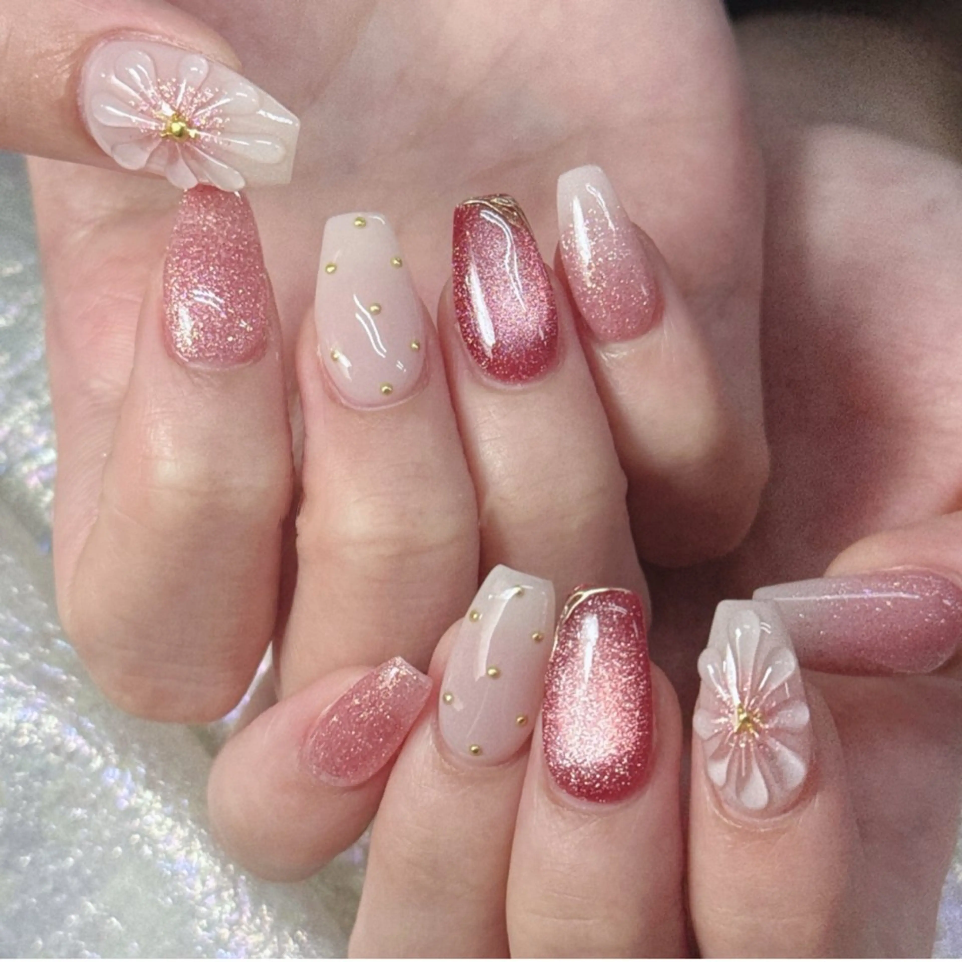 ネイル アートネイル チークネイル 長さ出し フラワーネイル フットネイル YK 美学院のネイルデザイン