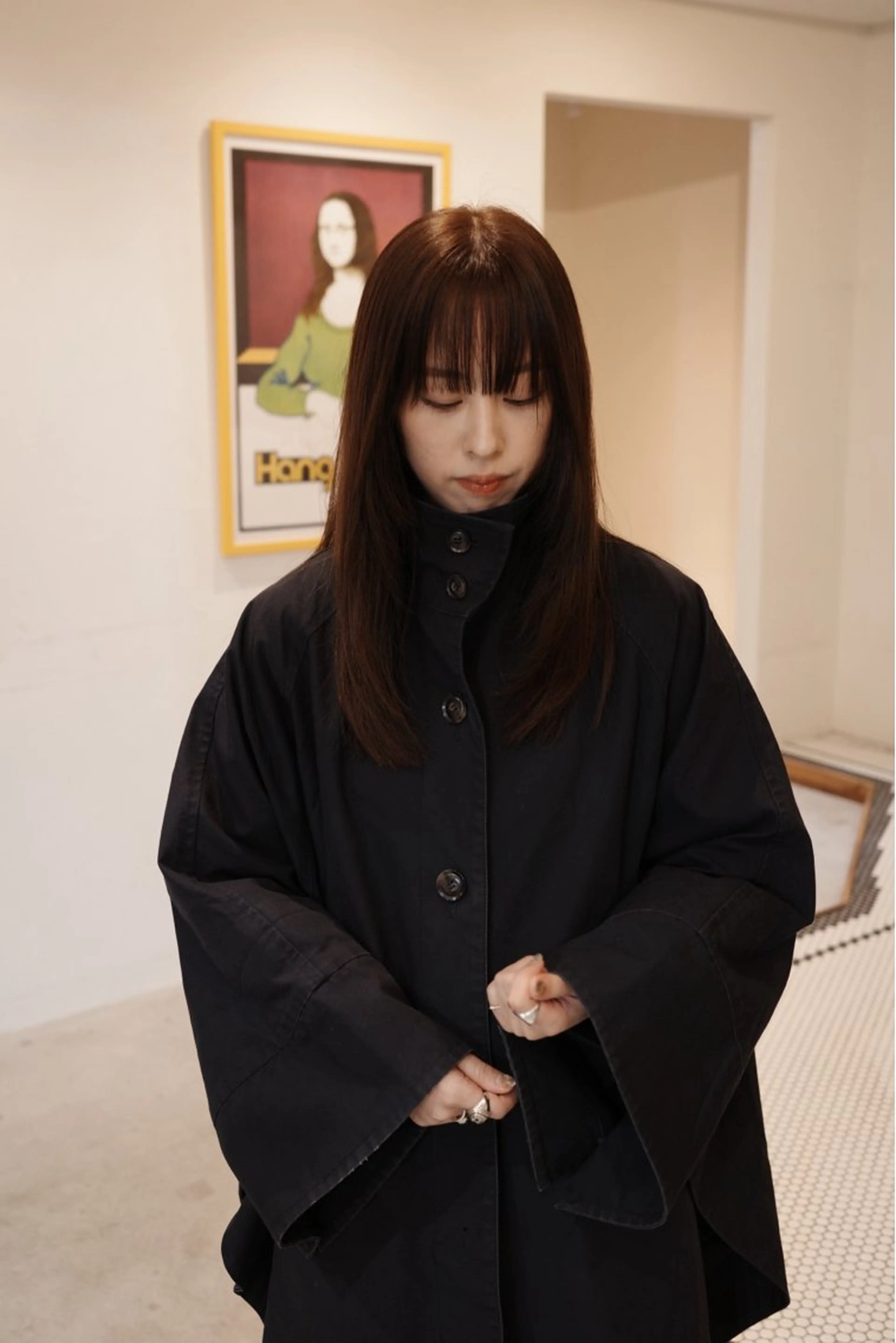 ロング カラー ブラウンカラー トリートメント ヘアカラー トリートメント (h)wim kikoのヘアスタイル