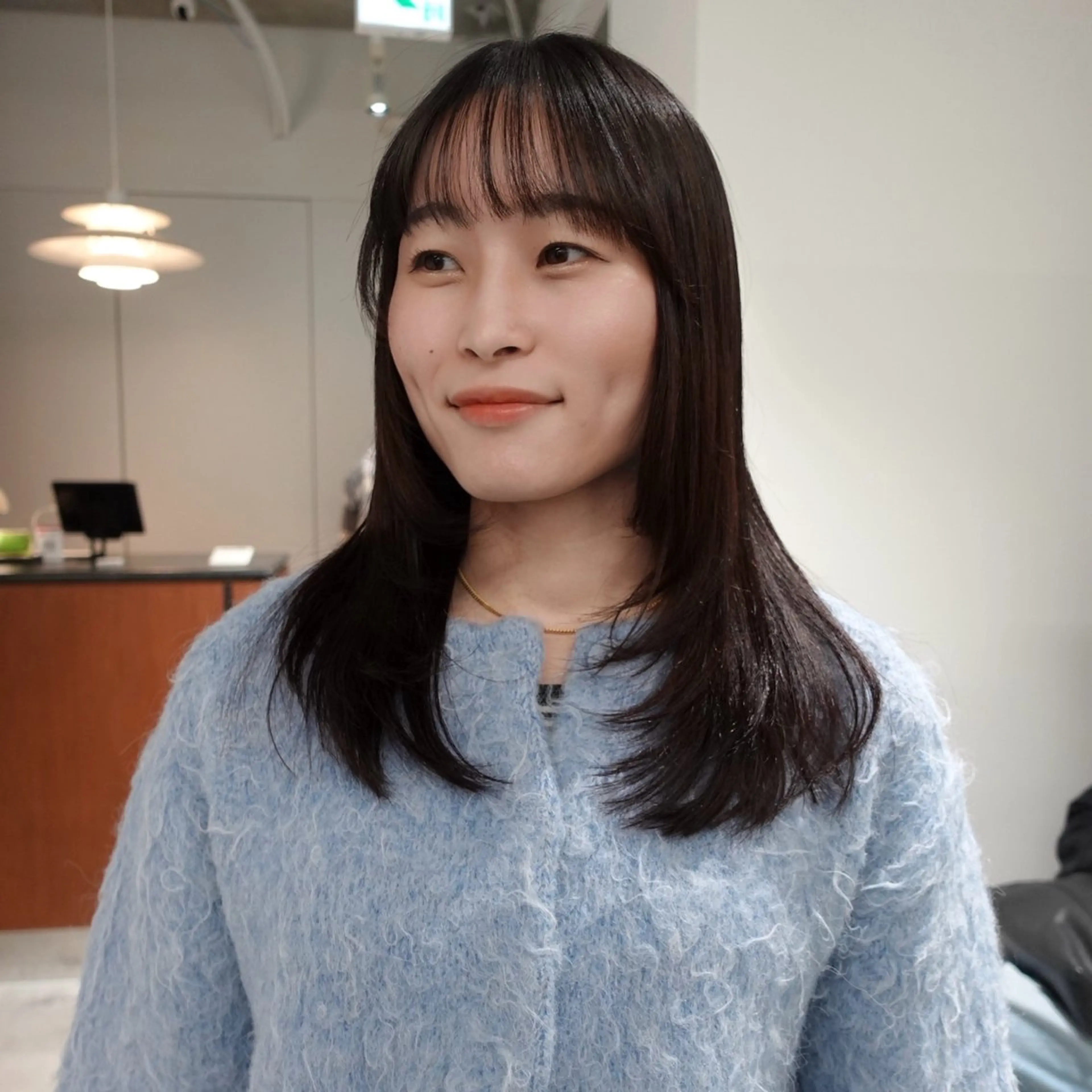 セミロング パーマ ヘアアレンジ レイヤーカット ストレートパーマ カット 縮毛矯正 🌐サトウ リョウ🌐のヘアスタイル