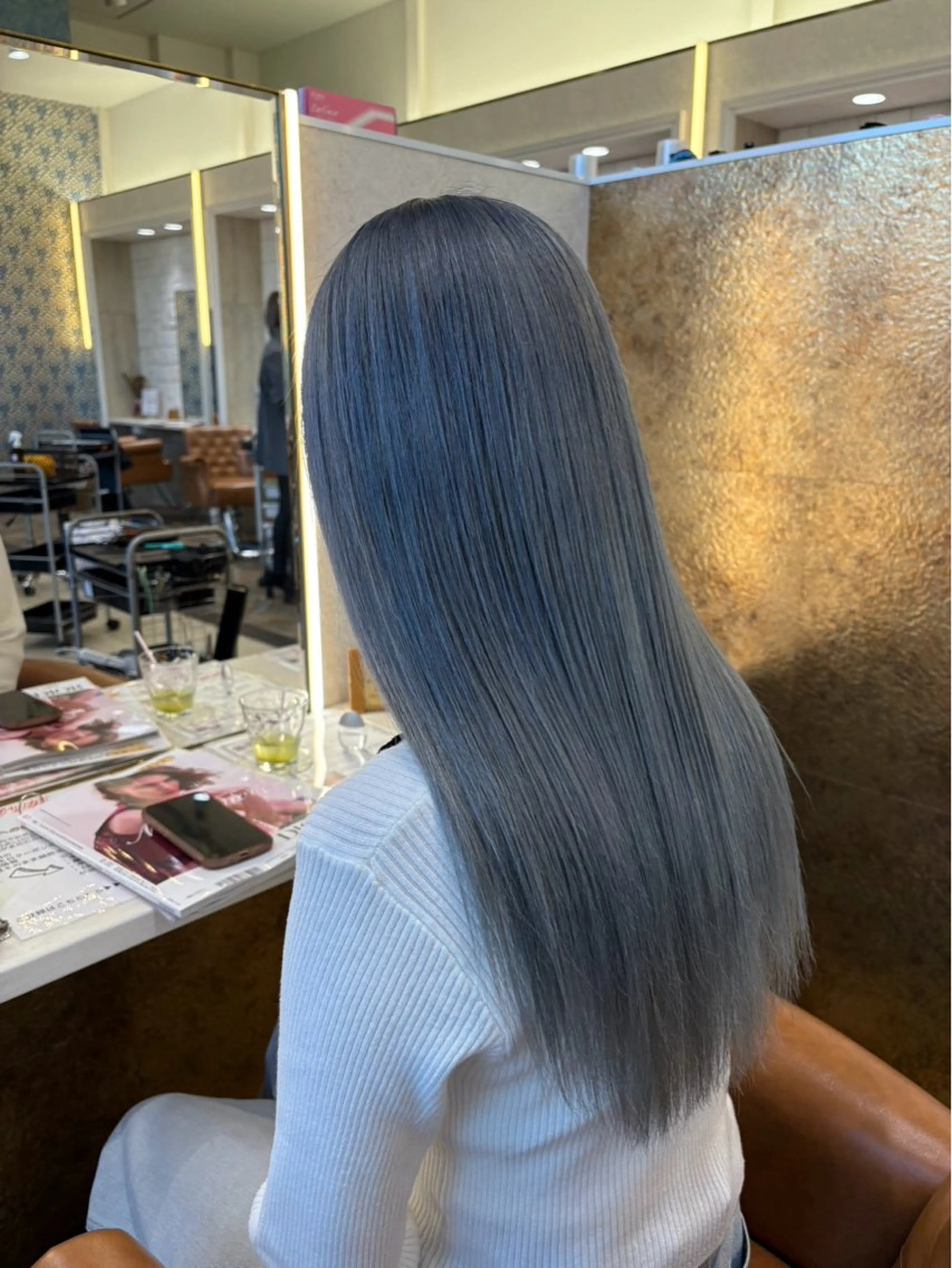 ロング ヘアカラー トリートメント RITZ 髪質改善/ 清水のヘアスタイル