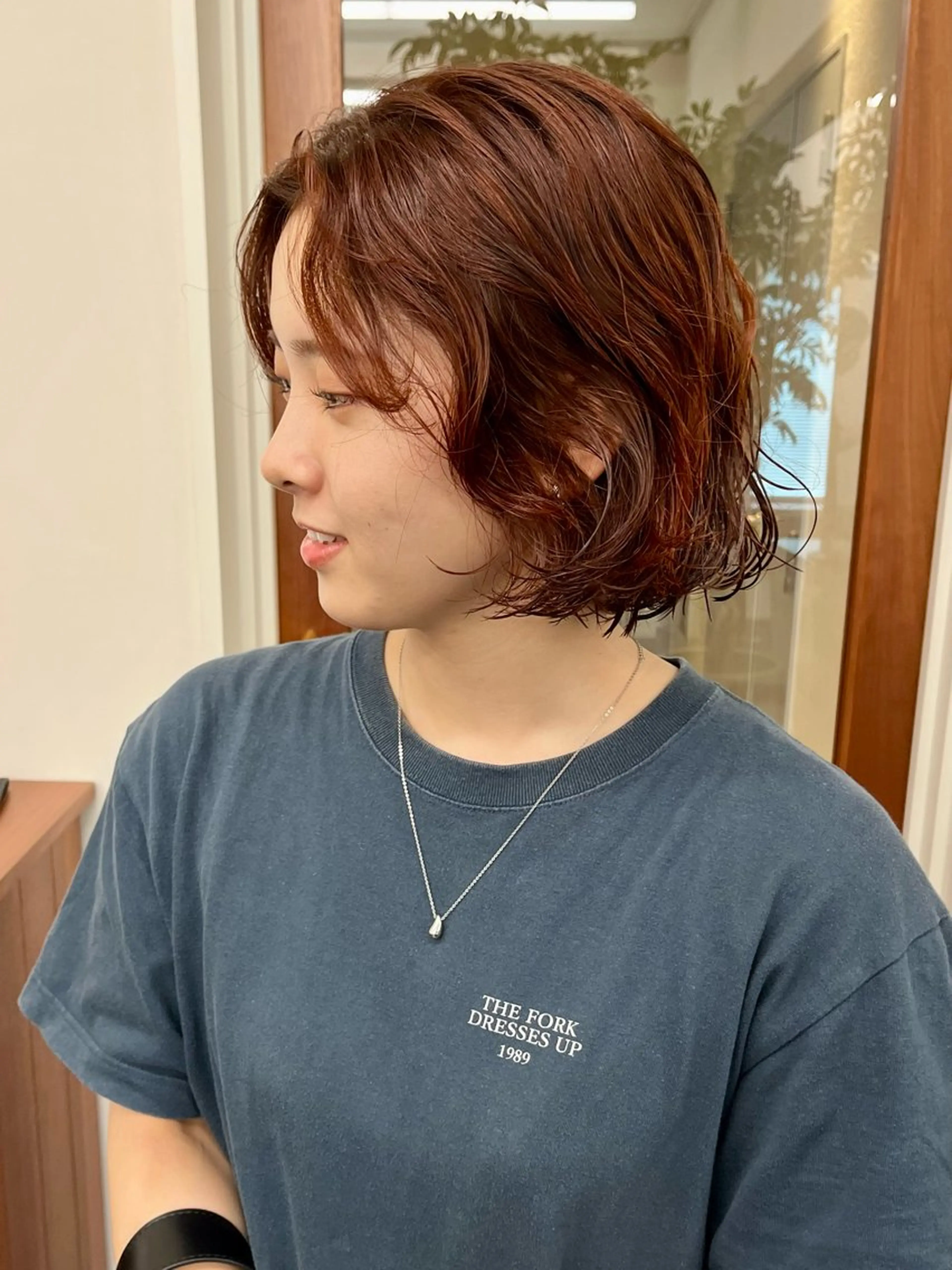 ショート パーマ Garland  Ginza所属・モモ🍑 レイヤー/ボブ/暖色のヘアスタイル