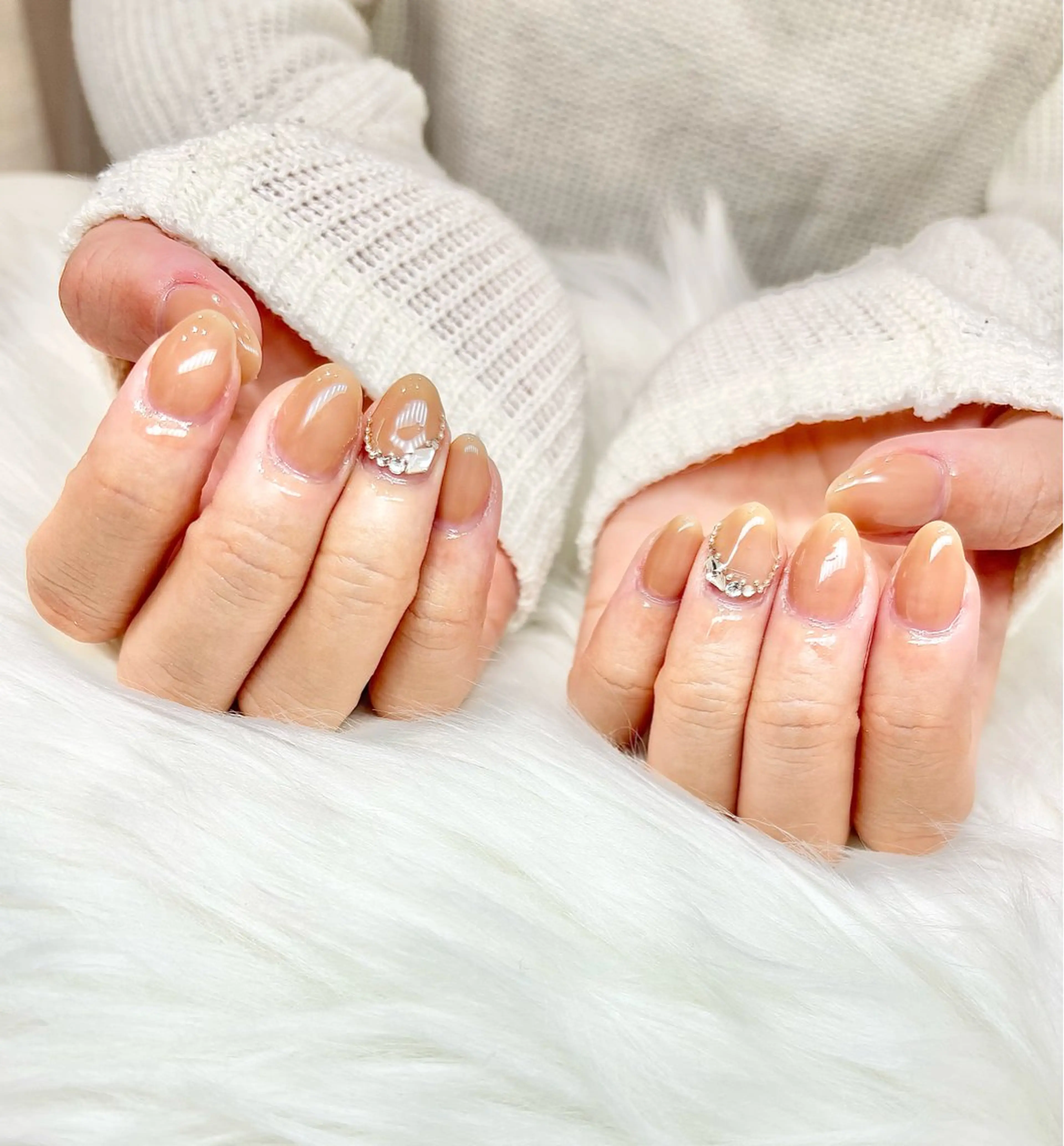 ネイル アートネイル フレンチネイル キラキラネイル 韓国ネイル マグネットネイル Angie Nail所属・Angie Nail CHIYURIのネイルデザイン