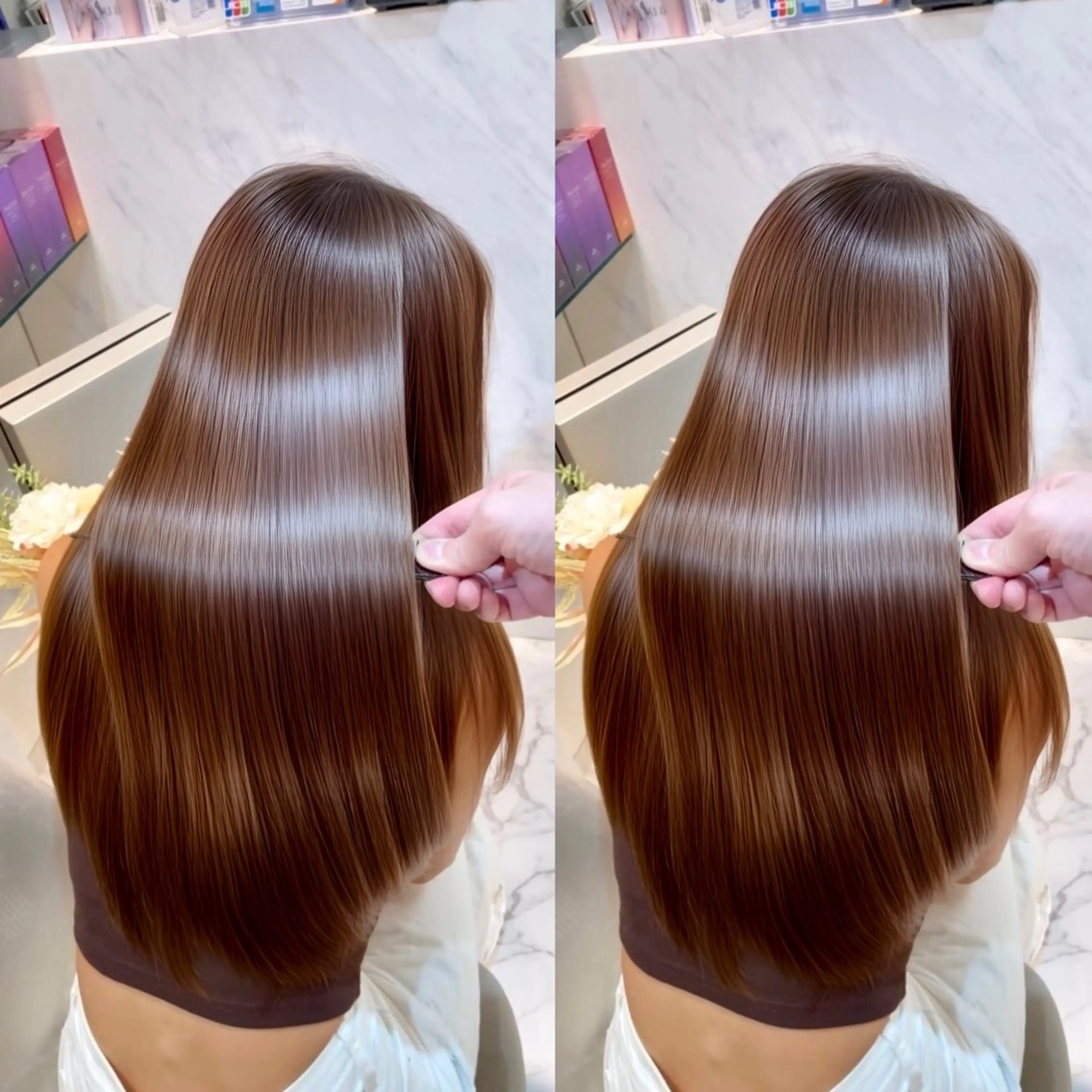 ロング 髪質改善 縮毛矯正 縮毛矯正 トリートメント HANARE by youres hair 神楽坂所属・神楽坂/縮毛矯正/ 髪質改善/香村優弥のヘアスタイル