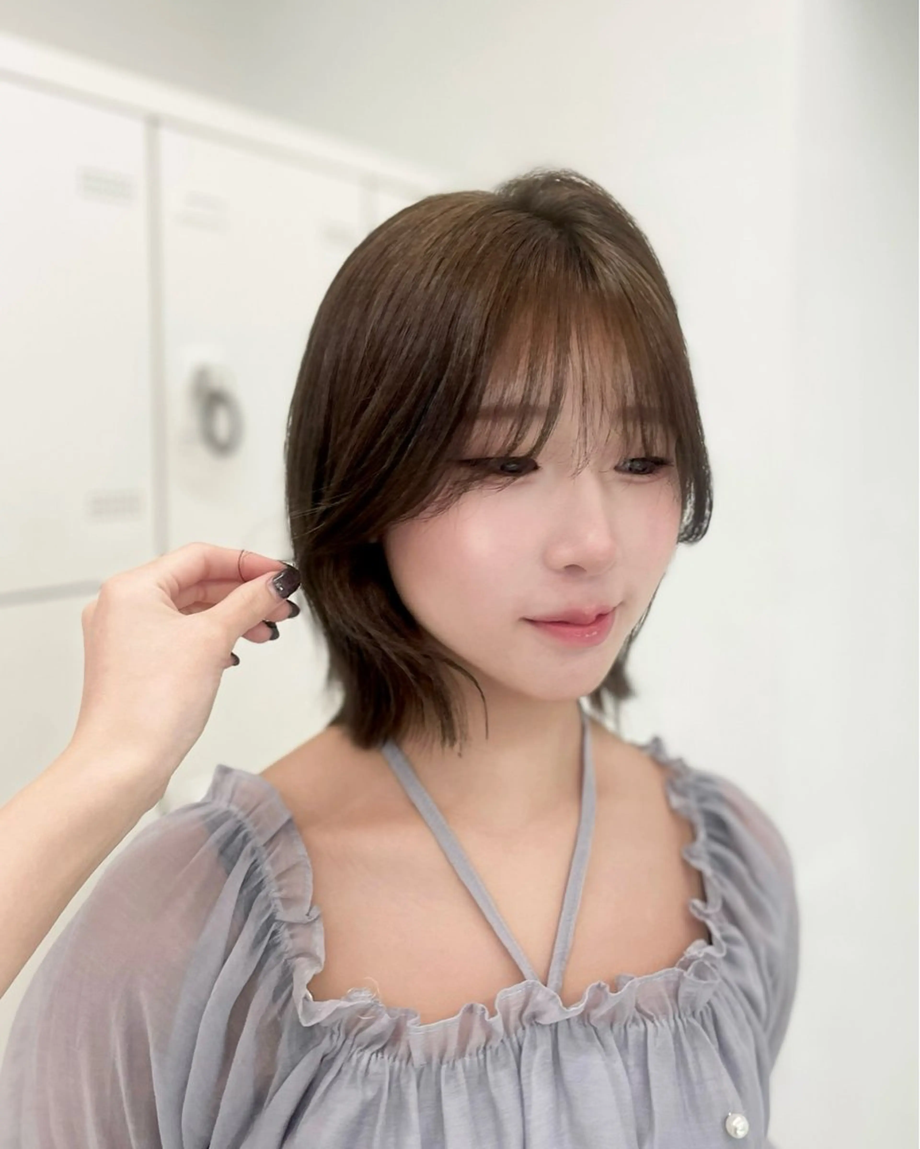 ショート カラー カット ヘアカラー トリートメント ヘッドスパ モテ艶韓国ヘア 🤍りんのヘアスタイル