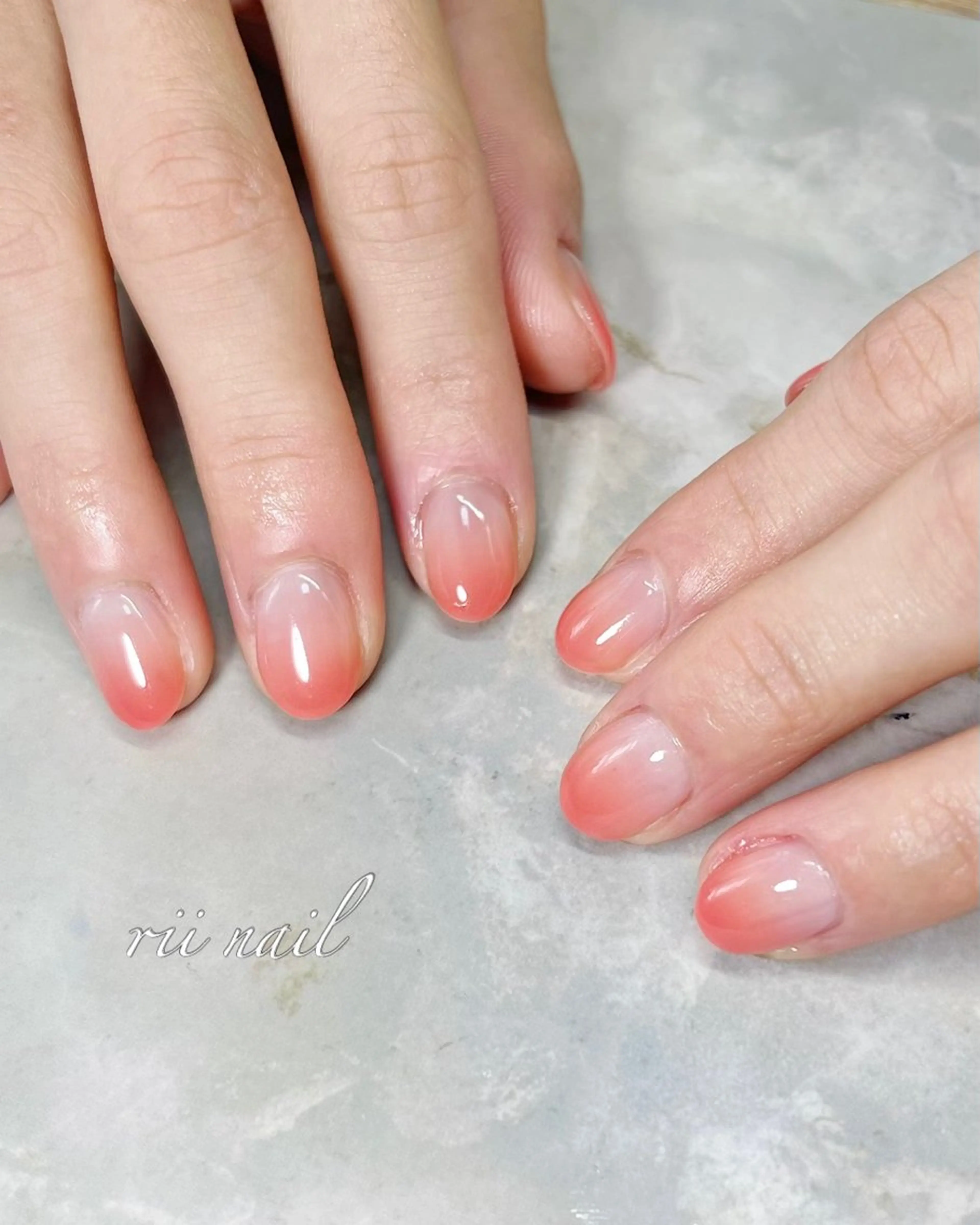 ネイル グラデーション 春ネイル ハンドネイル rii 　nail所属・rii  nail rikoのネイルデザイン