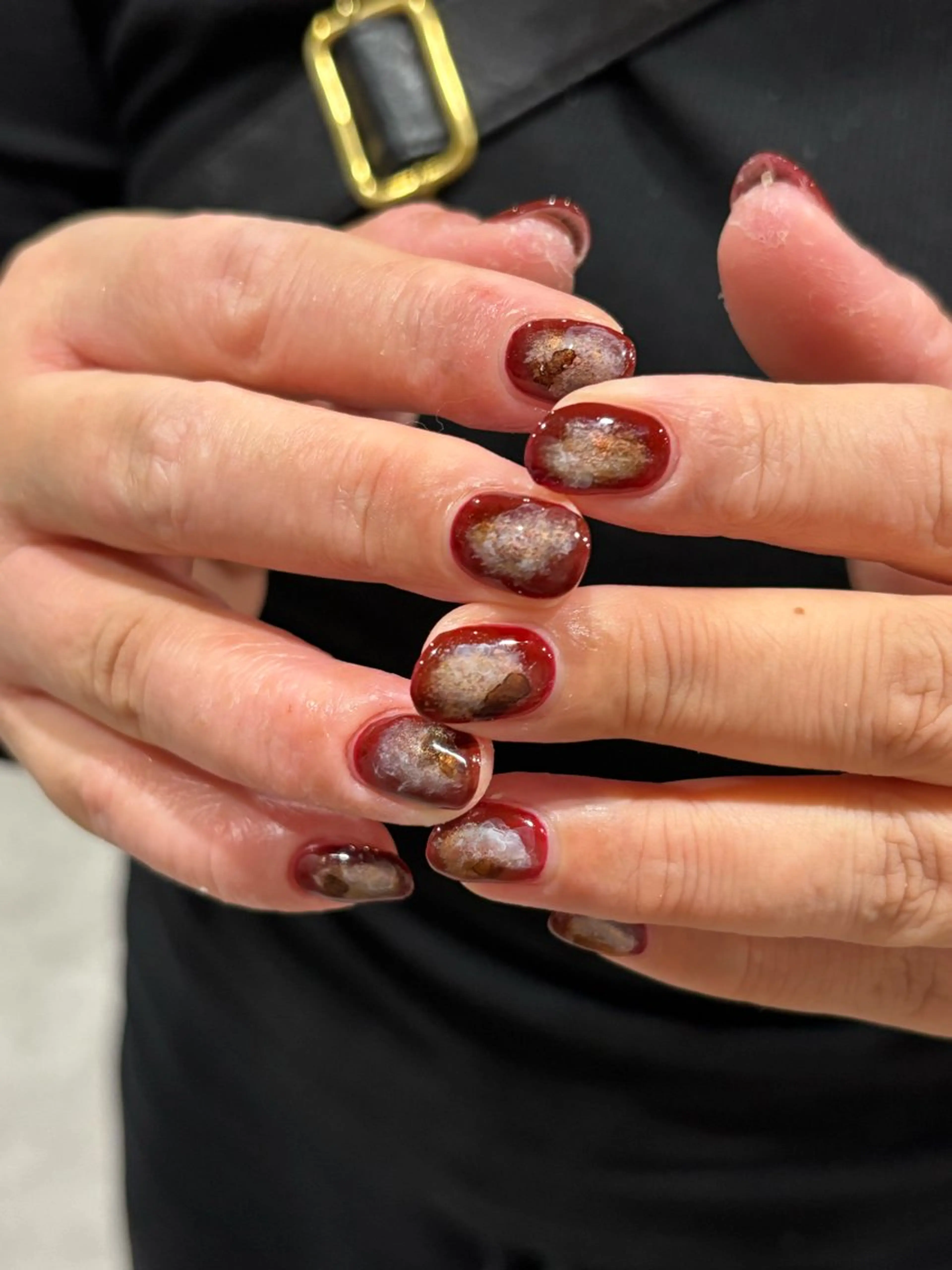 ネイル ボルドー ニュアンスネイル ogura maoのネイルデザイン