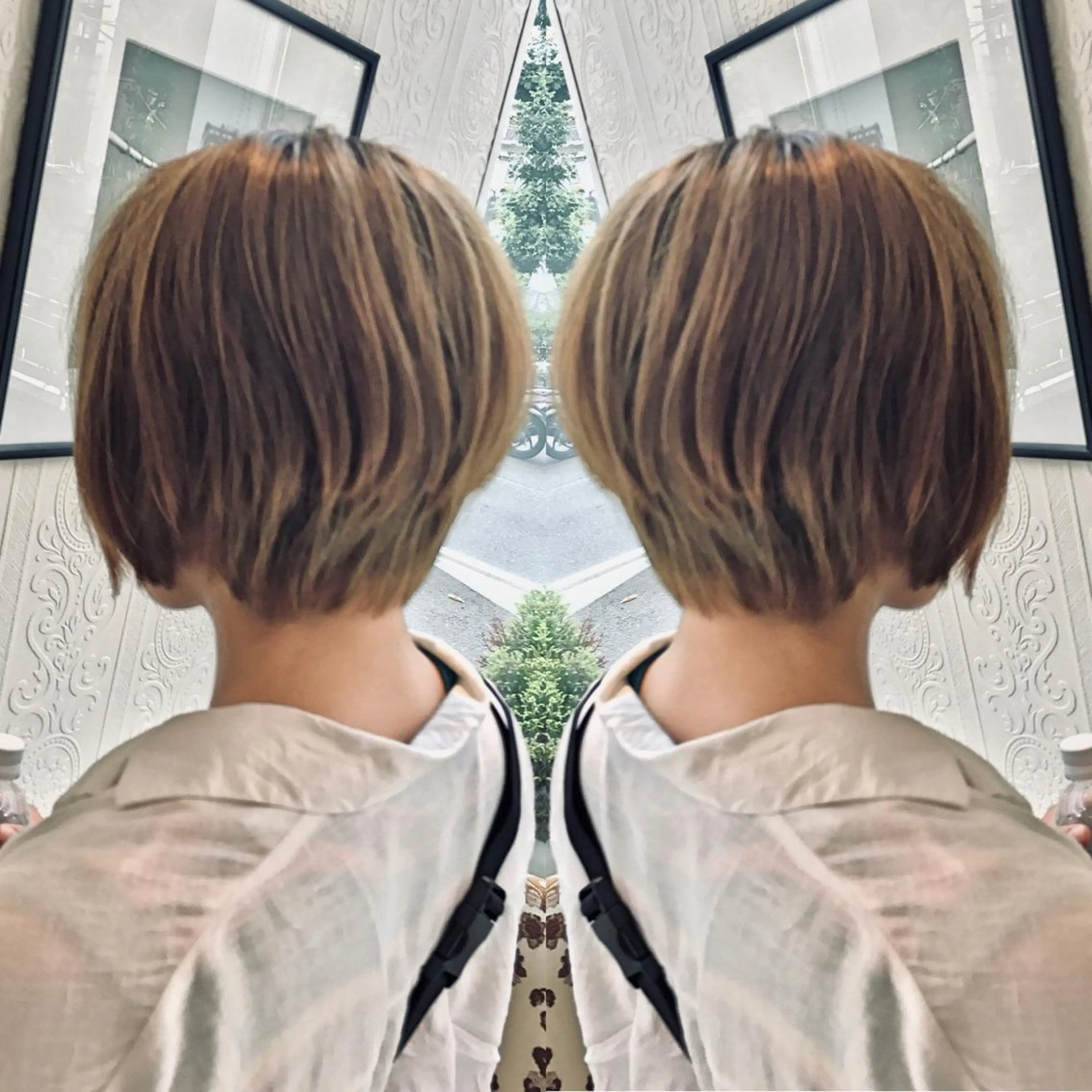 ショート ショートレイヤー レイヤーカット ショートヘア Agu hair Ao 香取佐原店所属・蓑輪 ミノワのヘアスタイル