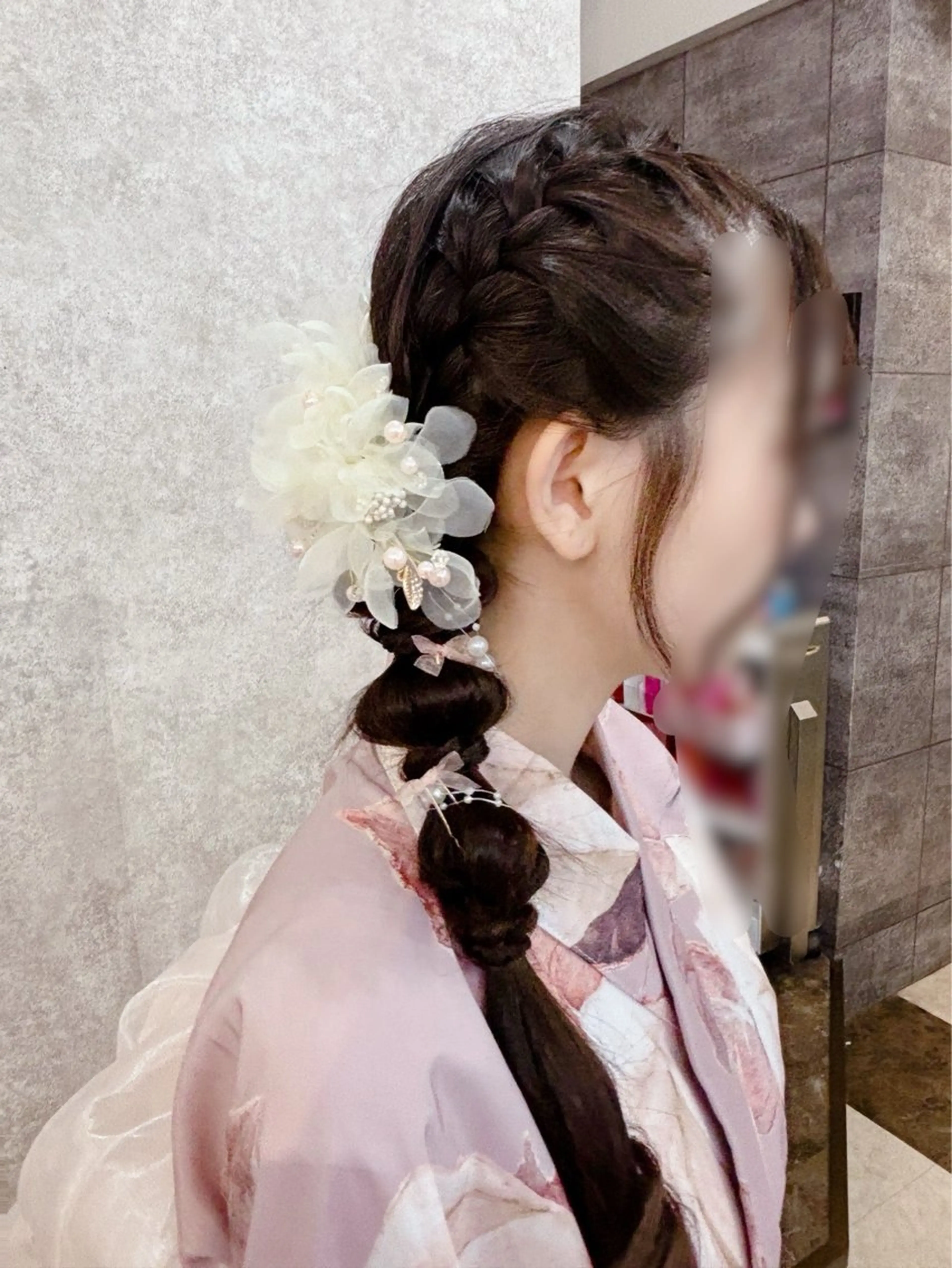 ヘアアレンジ 着付け 🍒しの🍒 透明感カラー/カットのヘアスタイル