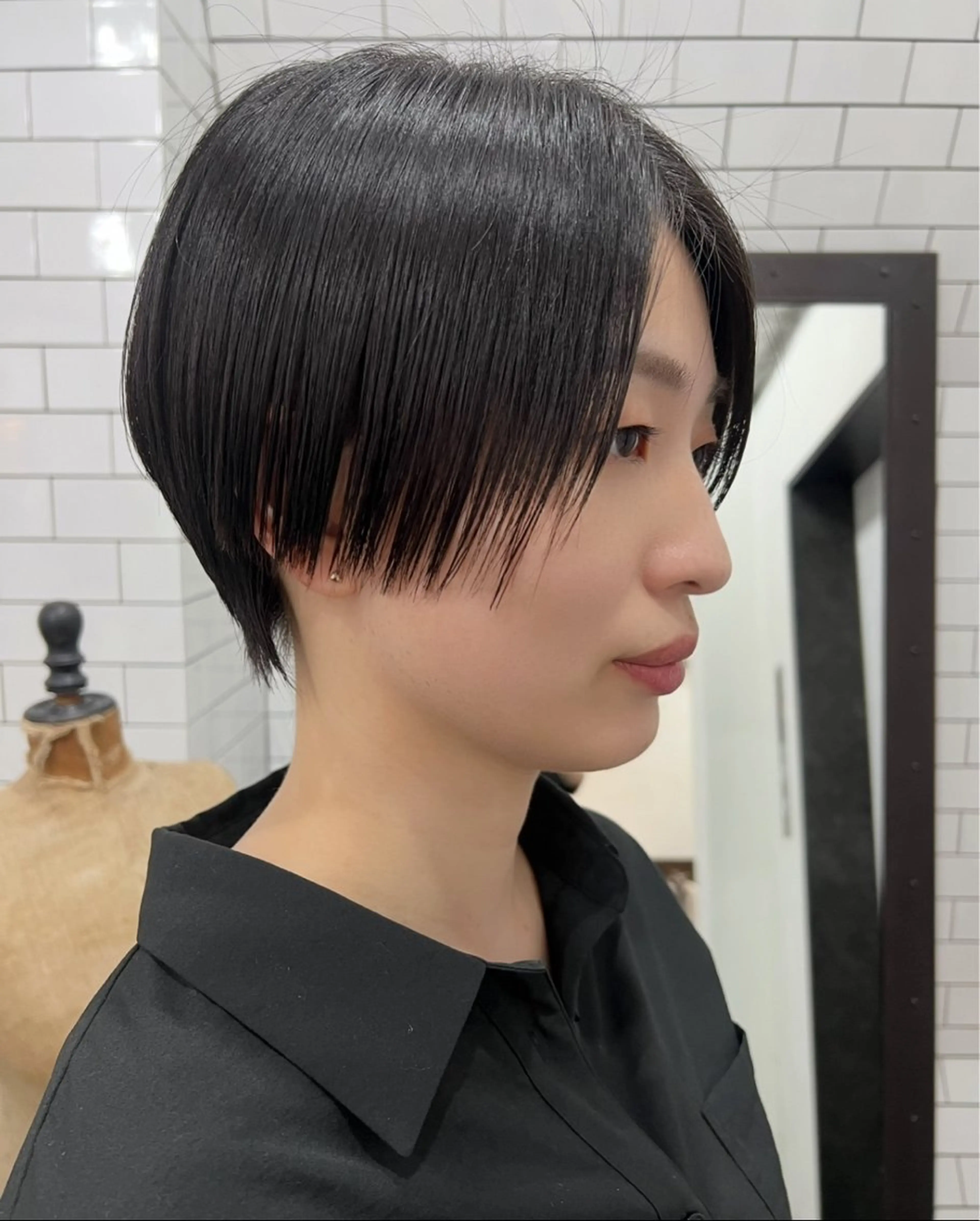 ショート 紙屋町ショート /ボブ　パーマ河内蓮のヘアスタイル