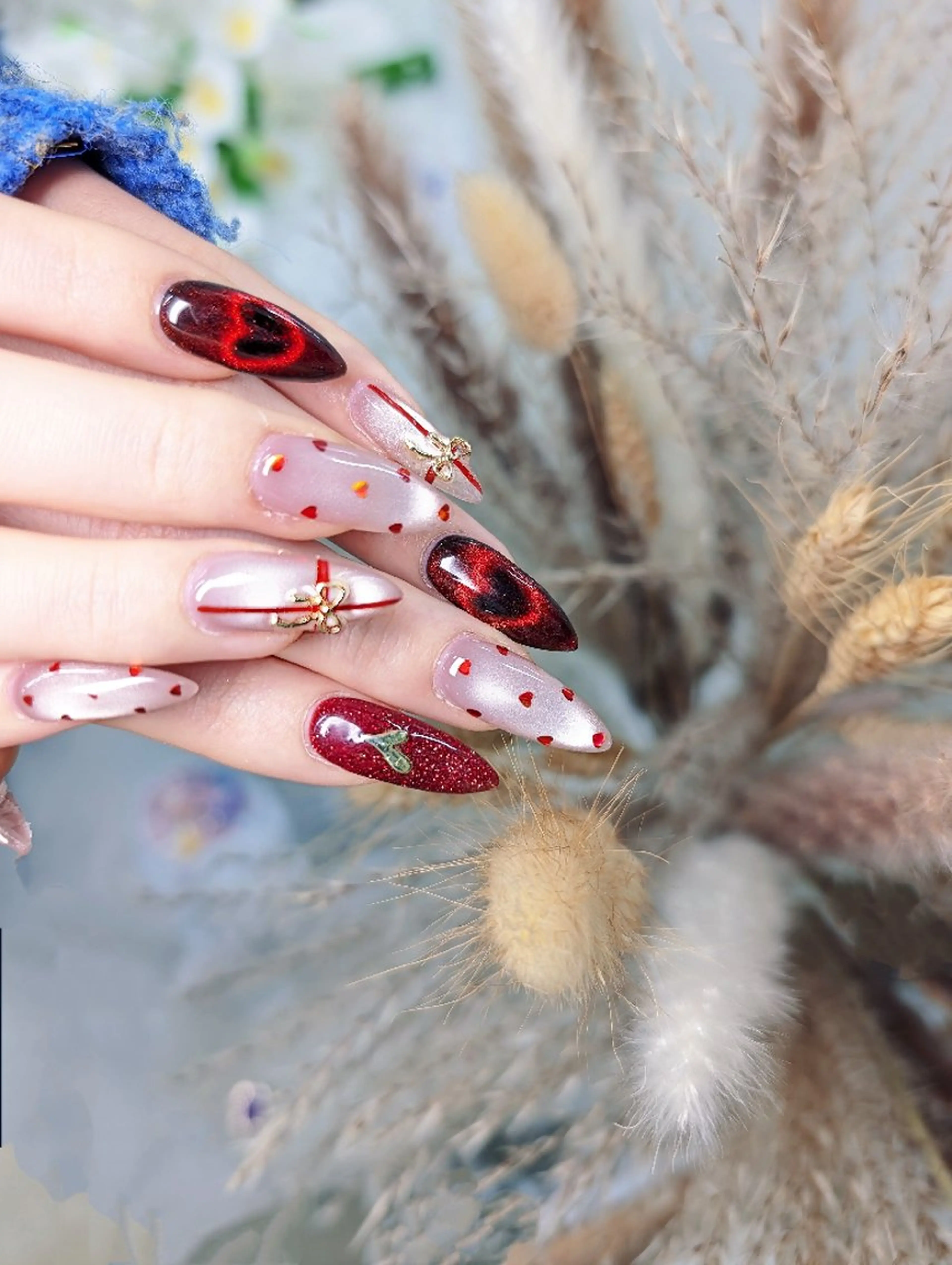 ネイル チークネイル 長さ出し フラッシュネイル ジェルネイル キラキラネイル Chouette Nailのネイルデザイン