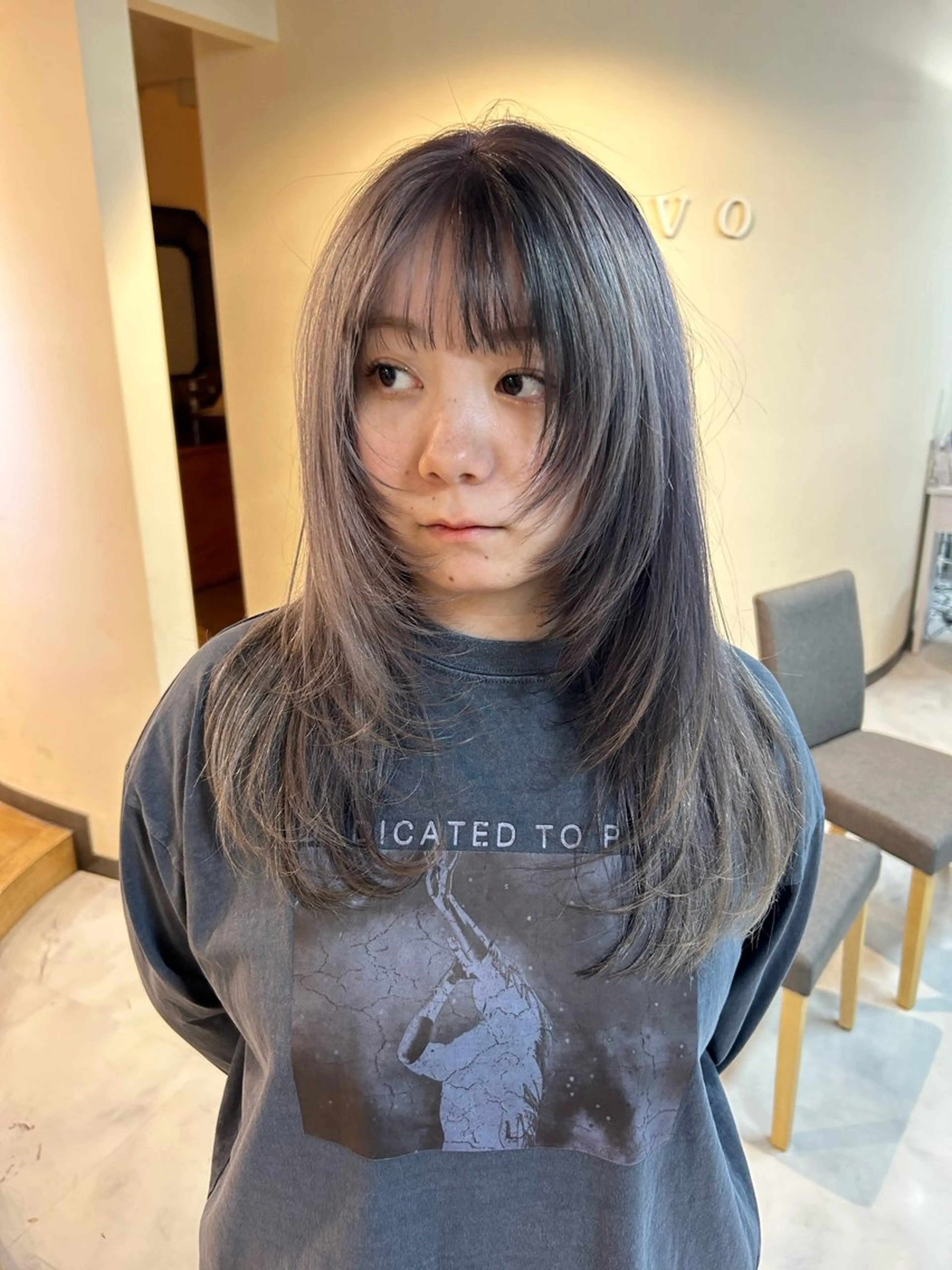 ロング カット ヘアカラー 透明感/レイヤー/ 武士るな🌿‬のヘアスタイル