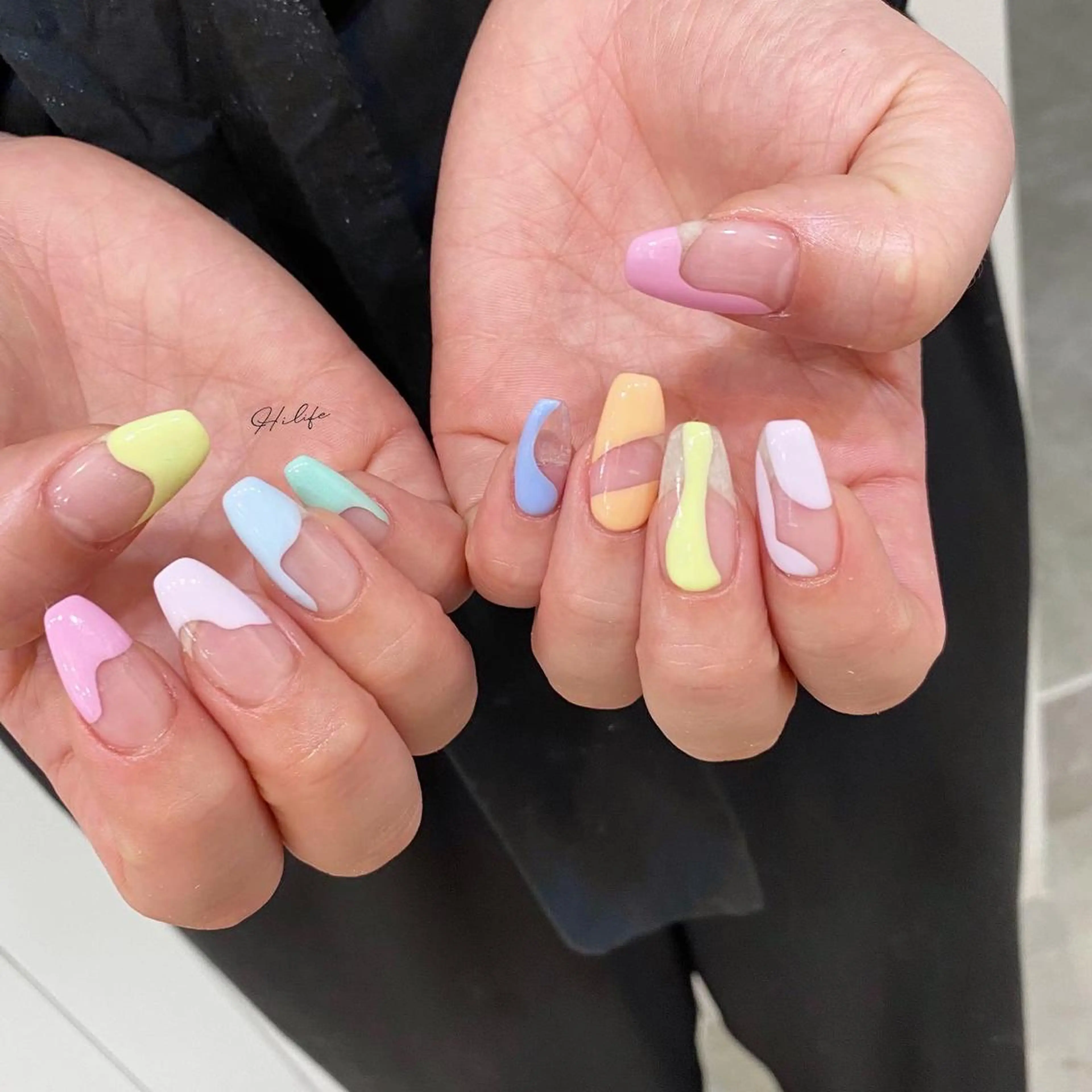 ネイル パステルネイル ネイルチップ ハンドネイル Nail Adore.のネイルデザイン