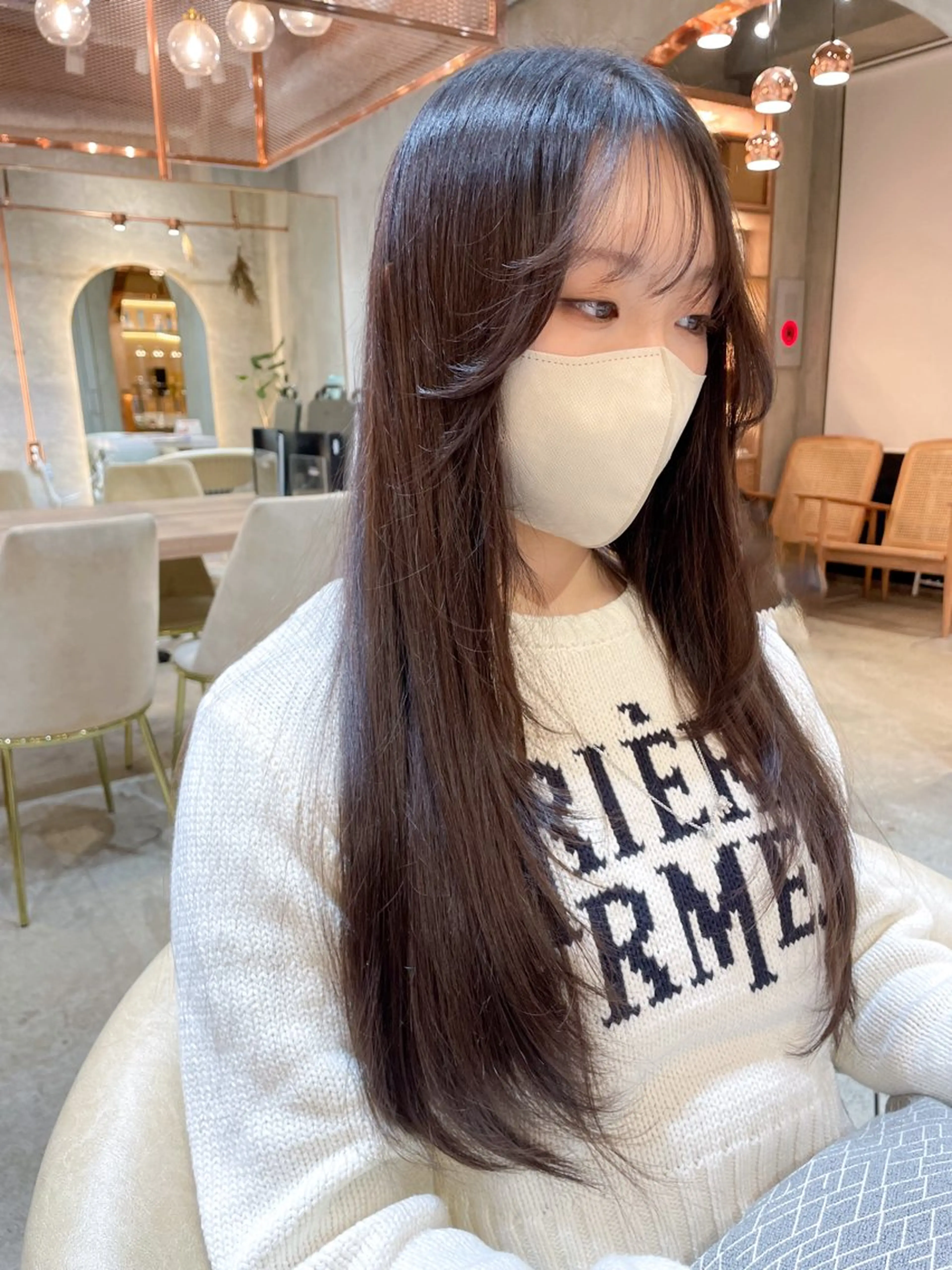 ロング カット トリートメント 透明感カラー／韓国 レイヤーmomokaのヘアスタイル