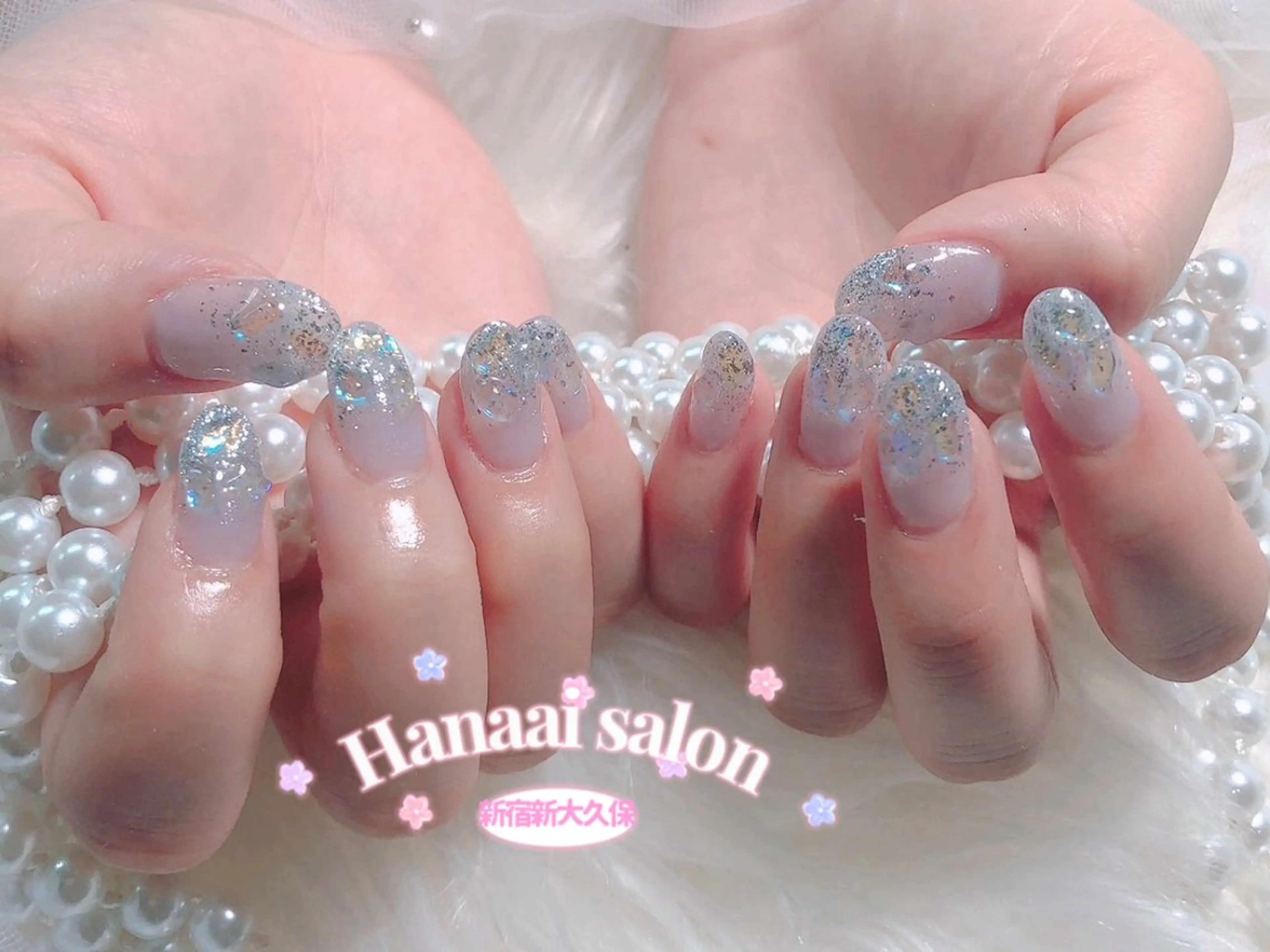 ミディアム ハンドネイル Hanaai salon あまねのネイルデザイン