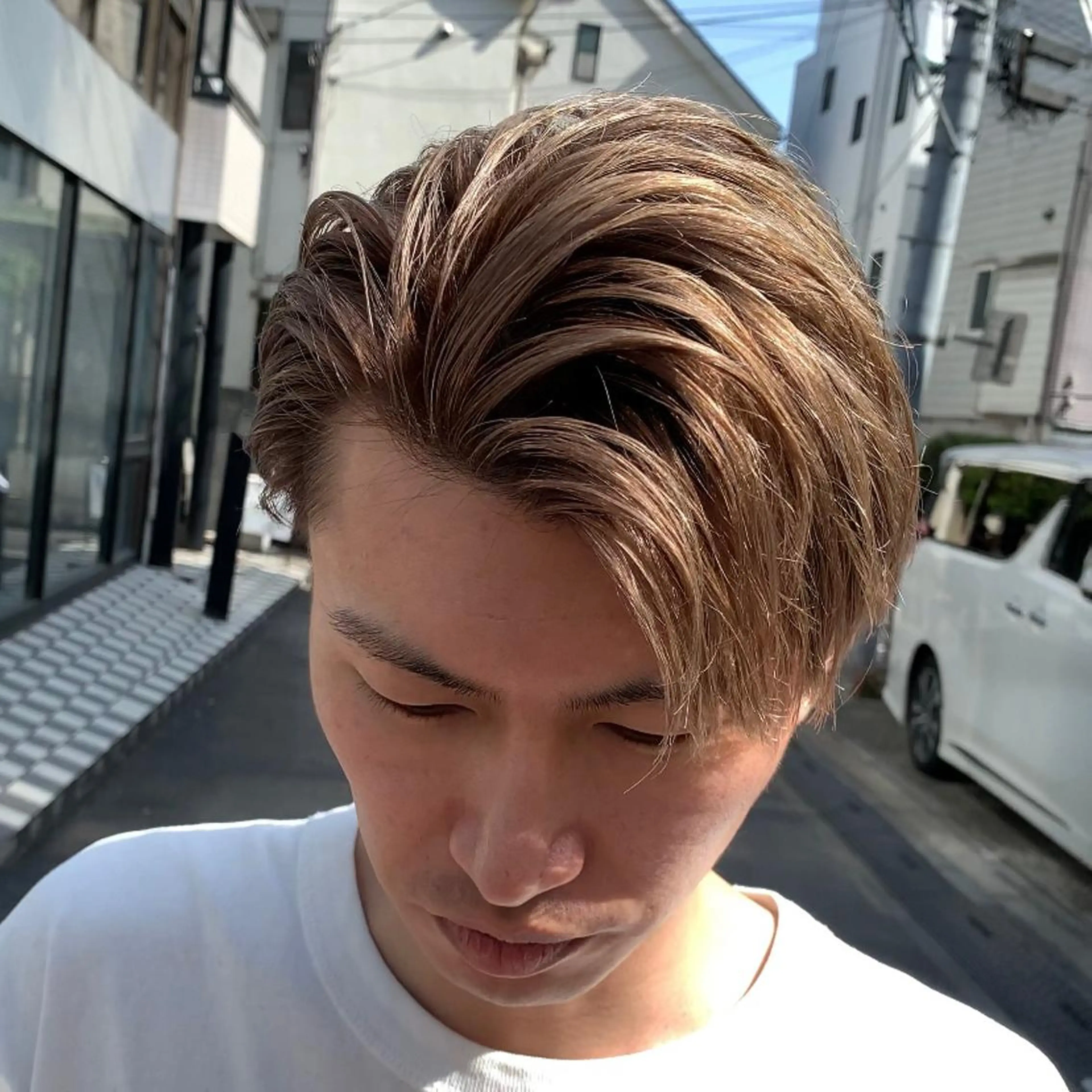 ショート カラー メンズ カット ヘアカラー メンズ特化美容師/ 藤戸 椋のヘアスタイル