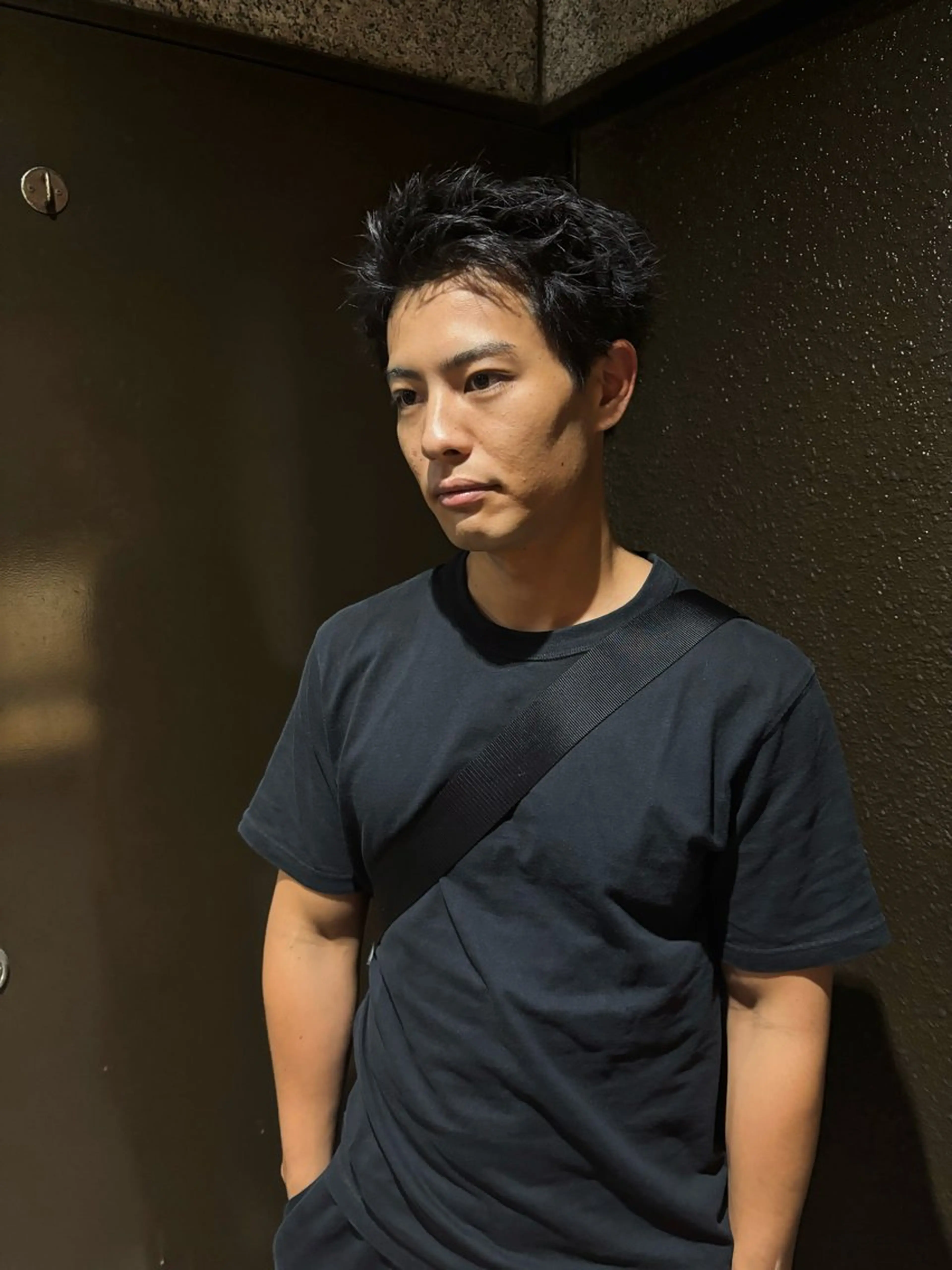 メンズ カット スパイキーパーマ 柏NO1 藤本葉のヘアスタイル