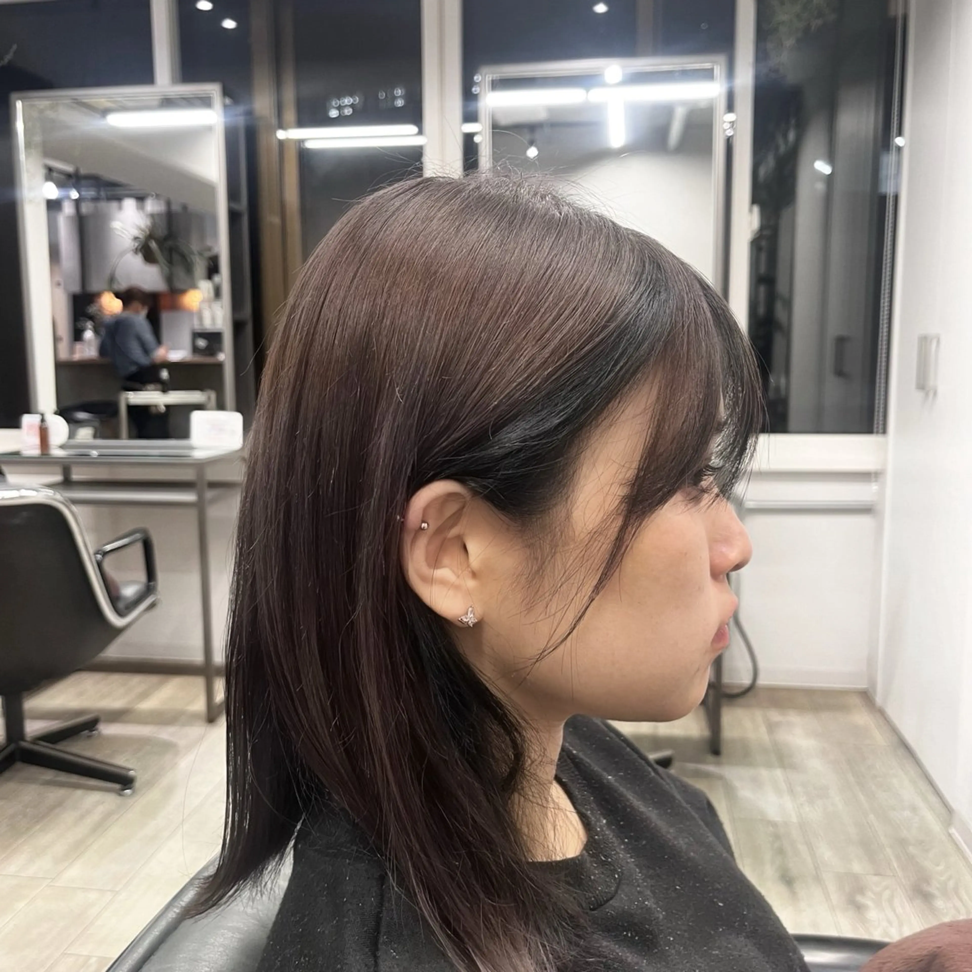 ミディアム カラー ヘアカラー トリートメント JIN/暖色カラー /髪質改善/艶髪のヘアスタイル