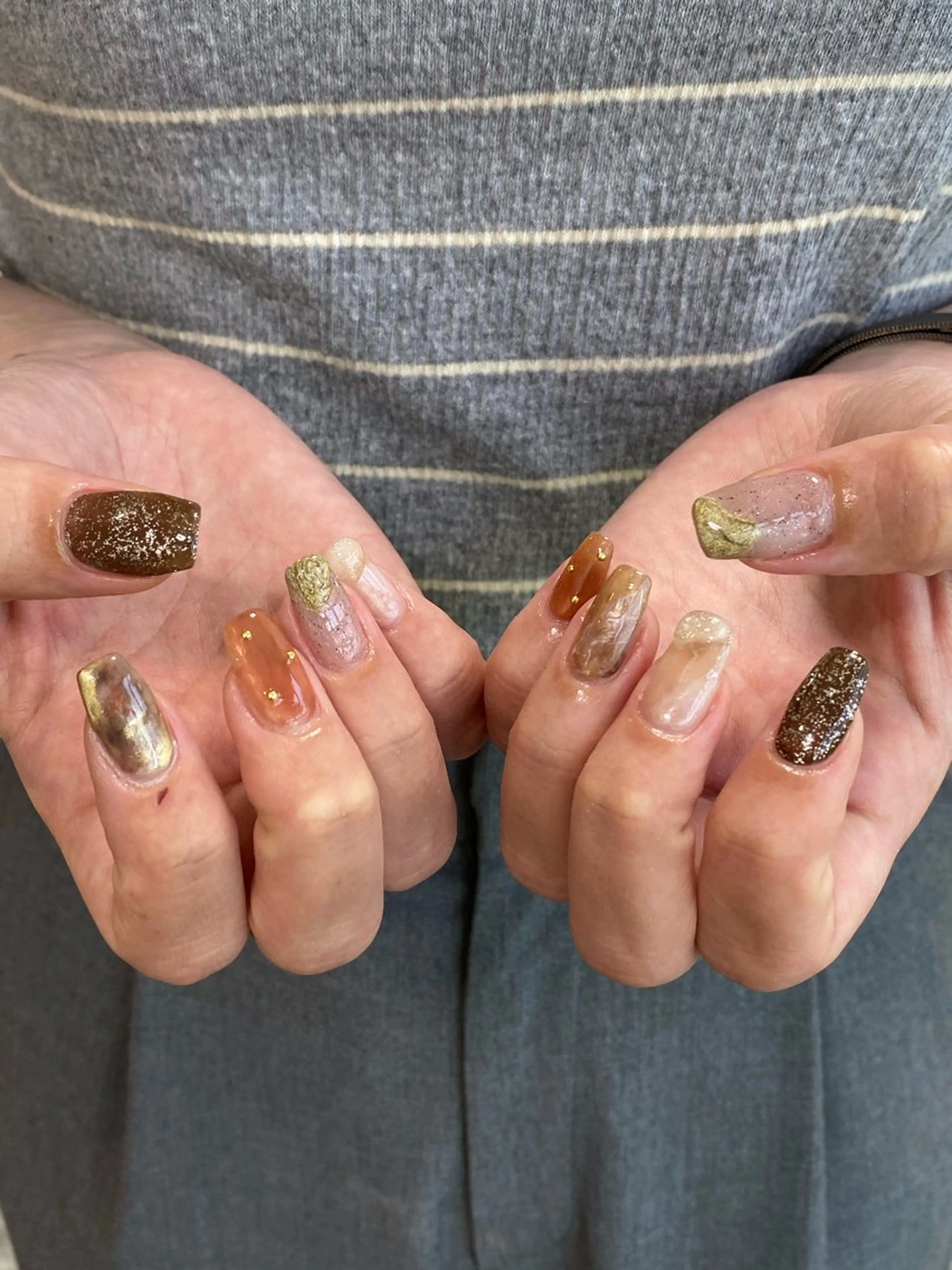 ネイル ブラウン ニュアンスネイル Loabnail___所属・Loabnail nailのネイルデザイン