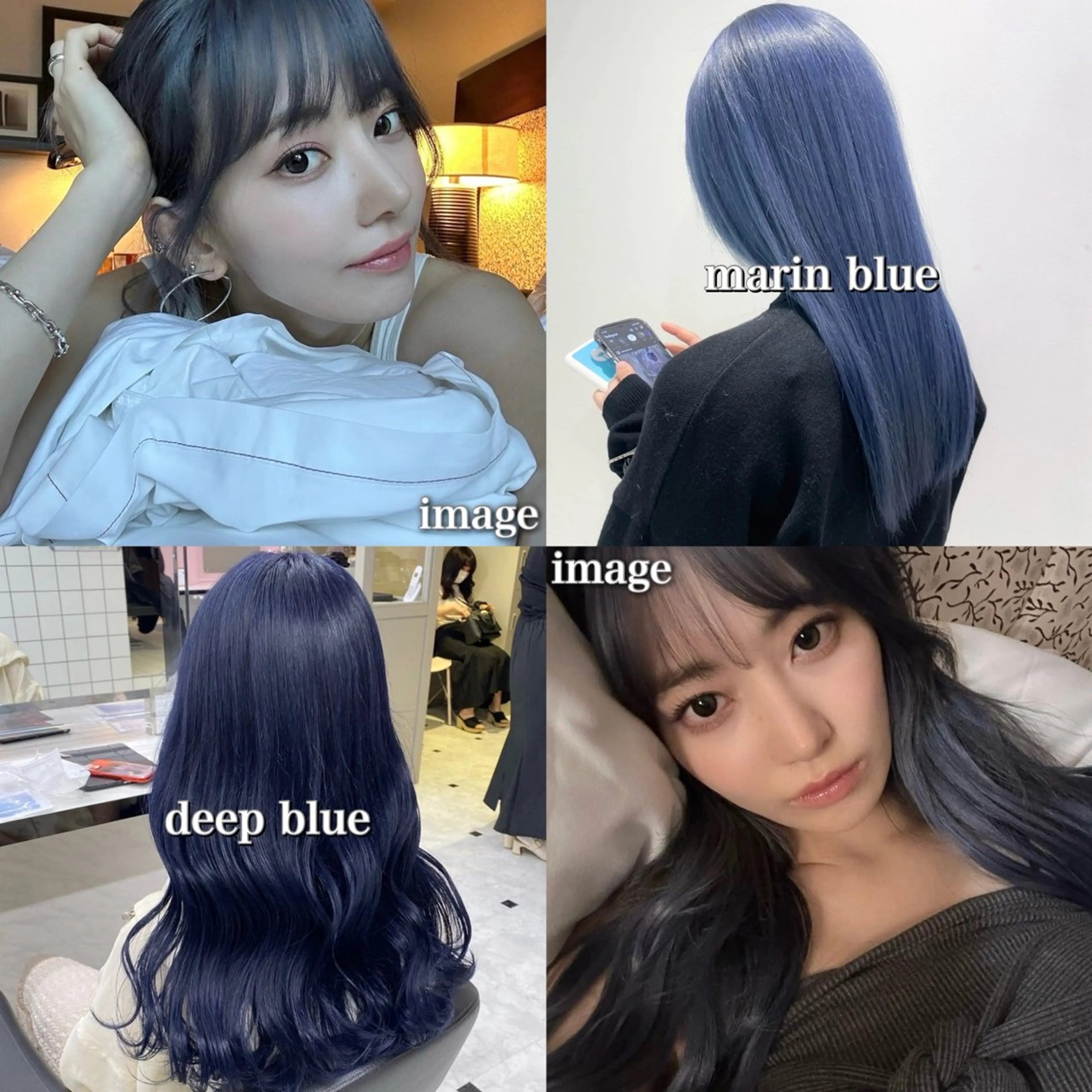 セミロング カラー アッシュ ブリーチ ブルーカラー ブルーアッシュ ブルーラベンダー ヘアカラー トリートメント ハイトーン/ 髪質改善/上質艶髪のヘアスタイル