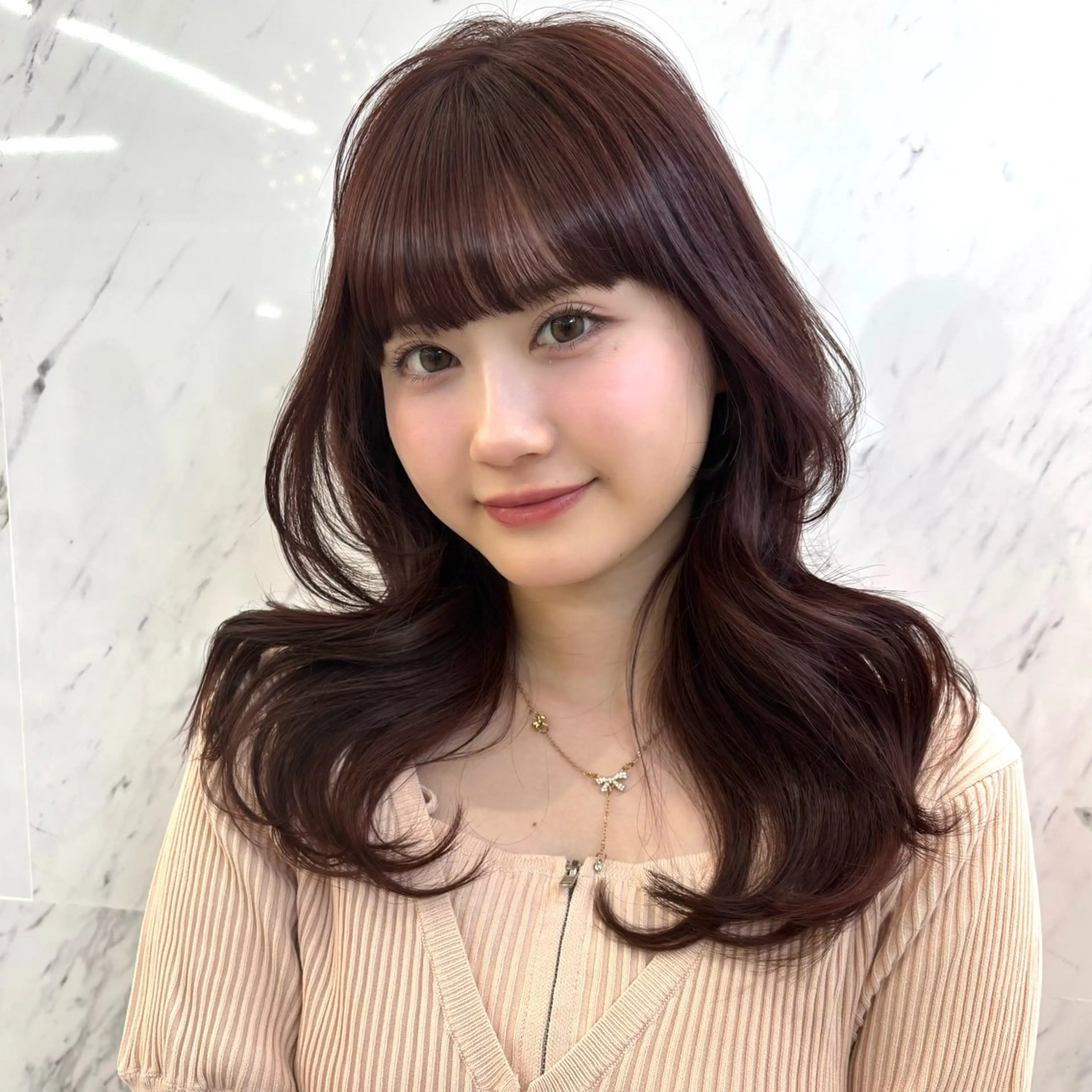 セミロング ヘアカラー ParveMix 🐾鳥取彩花のヘアスタイル