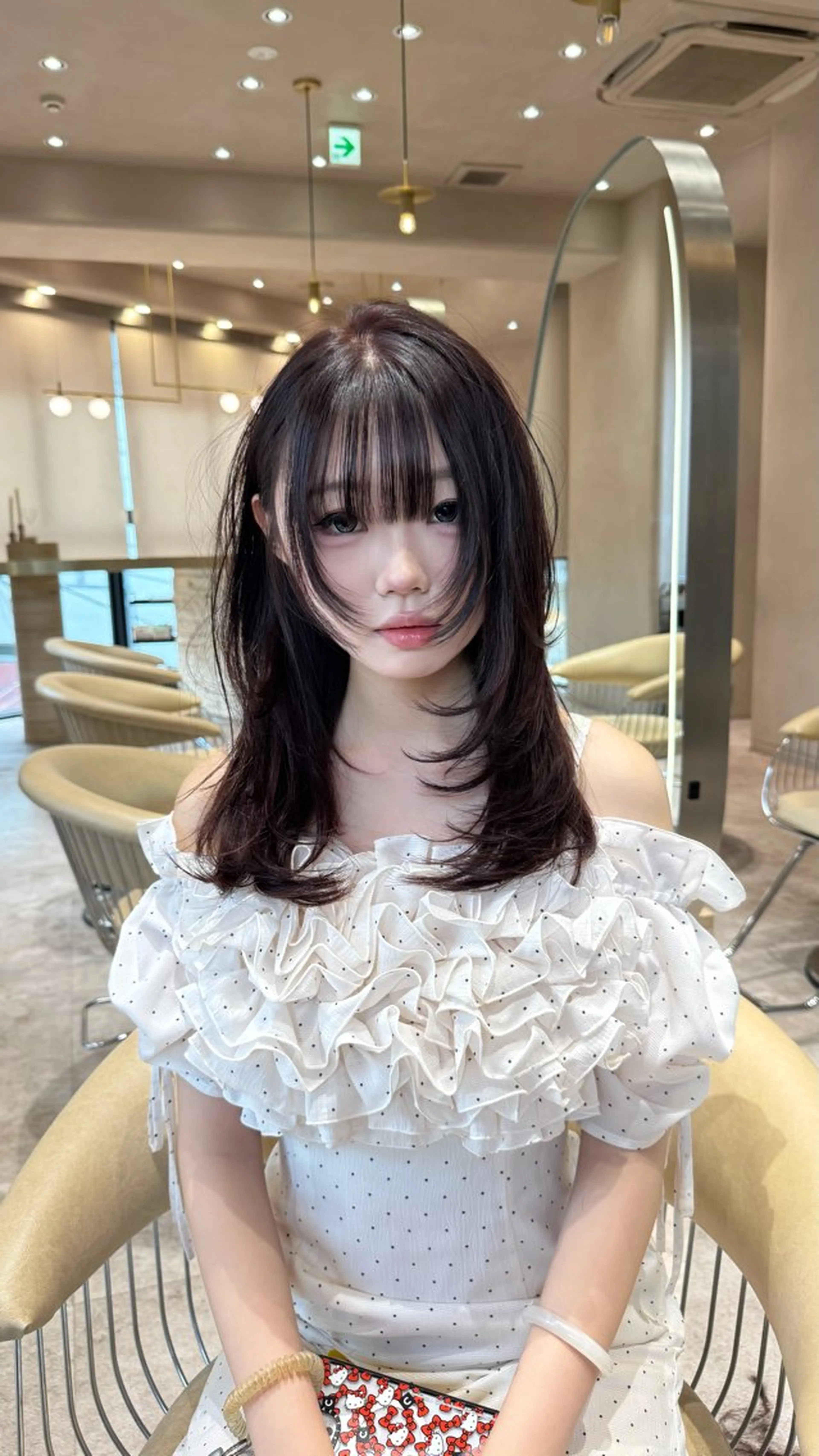 セミロング カット ヘアカラー トリートメント 韓国ヘア/ベージュ カラー/髪質改善/涼のヘアスタイル