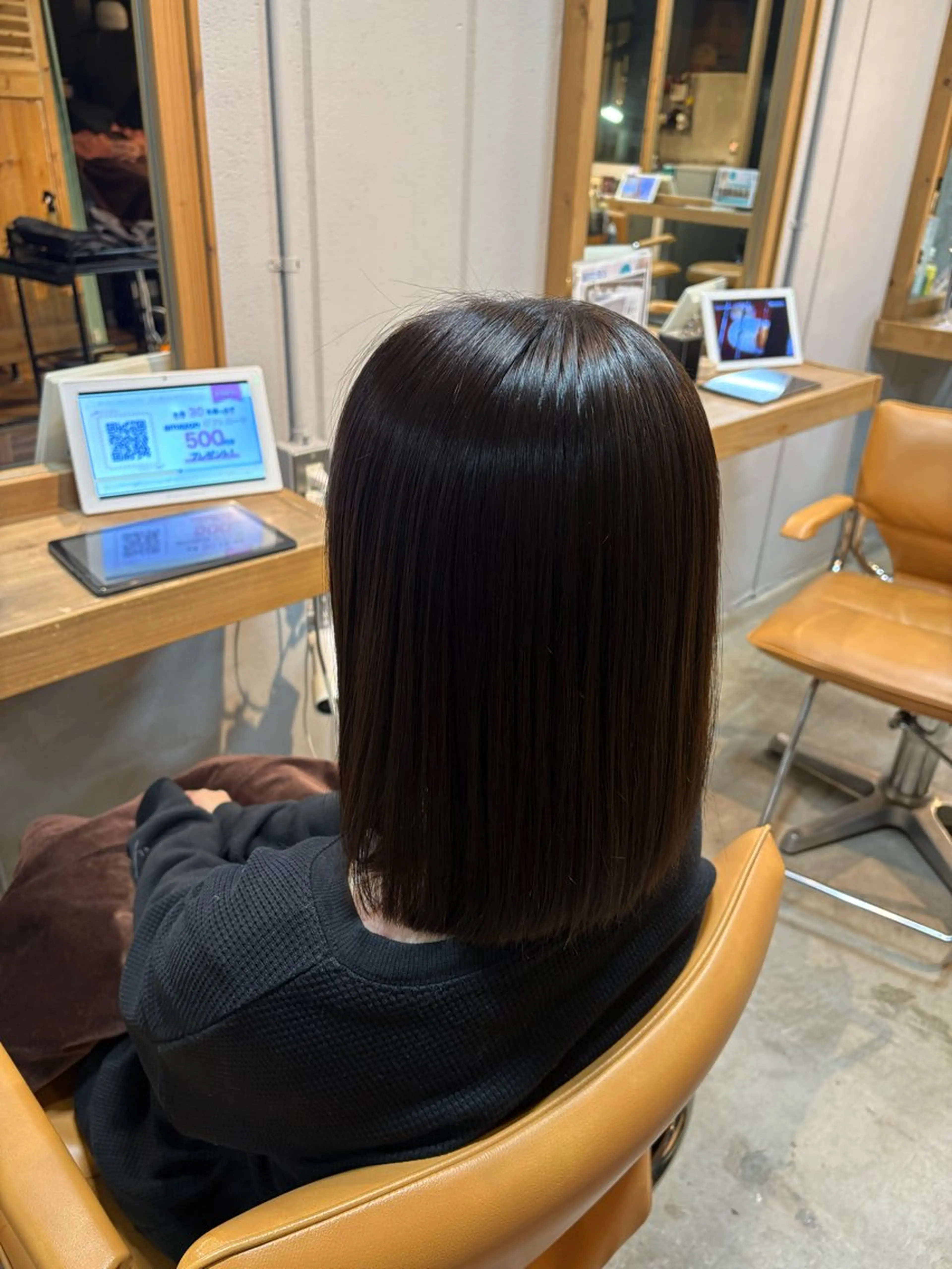 ミディアム 縮毛矯正 🌟髪質改善/透明感 /艶カラー🌟羽立のヘアスタイル