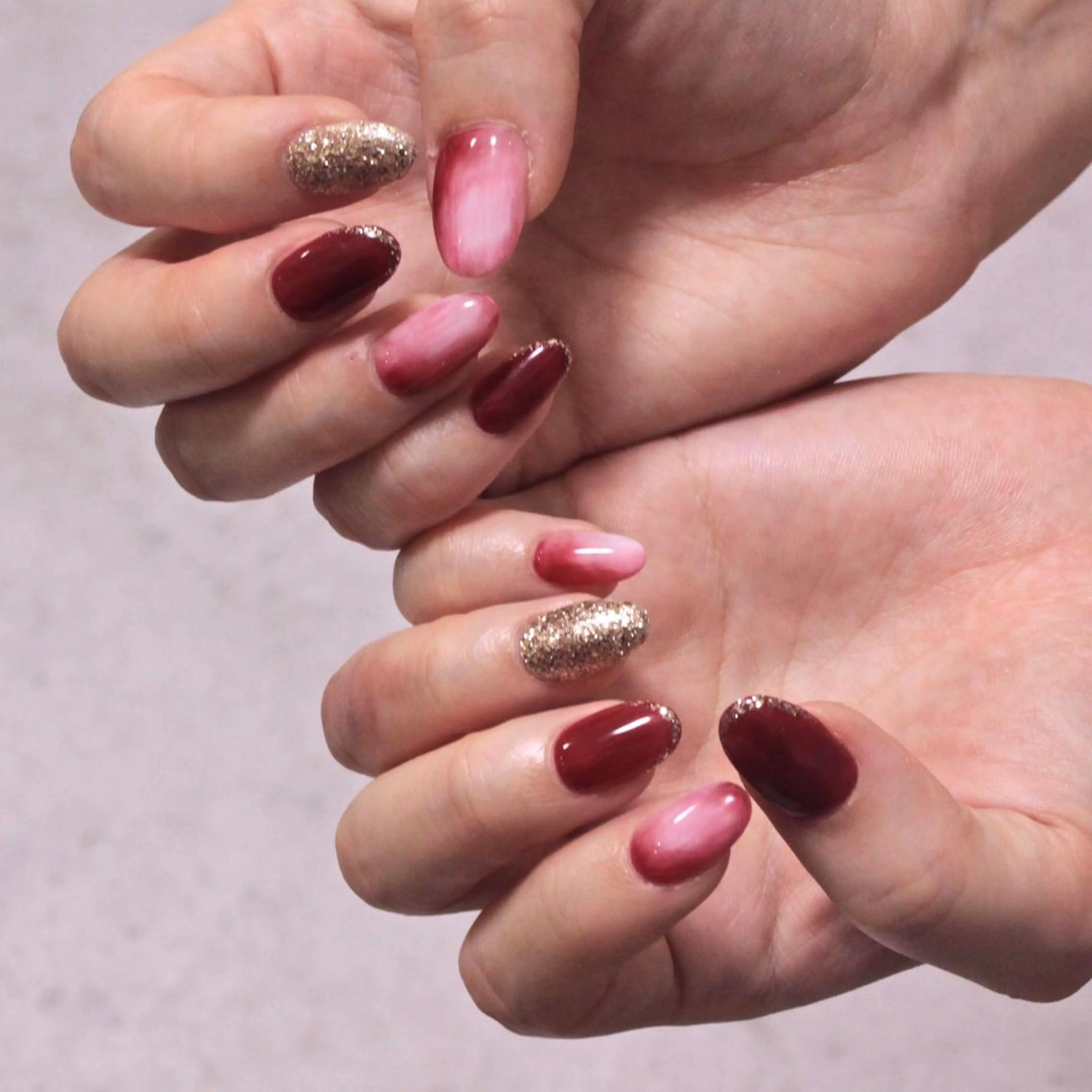 ネイル ブラウン ハンドネイル Elio所属・Elio 国泰寺のネイルデザイン