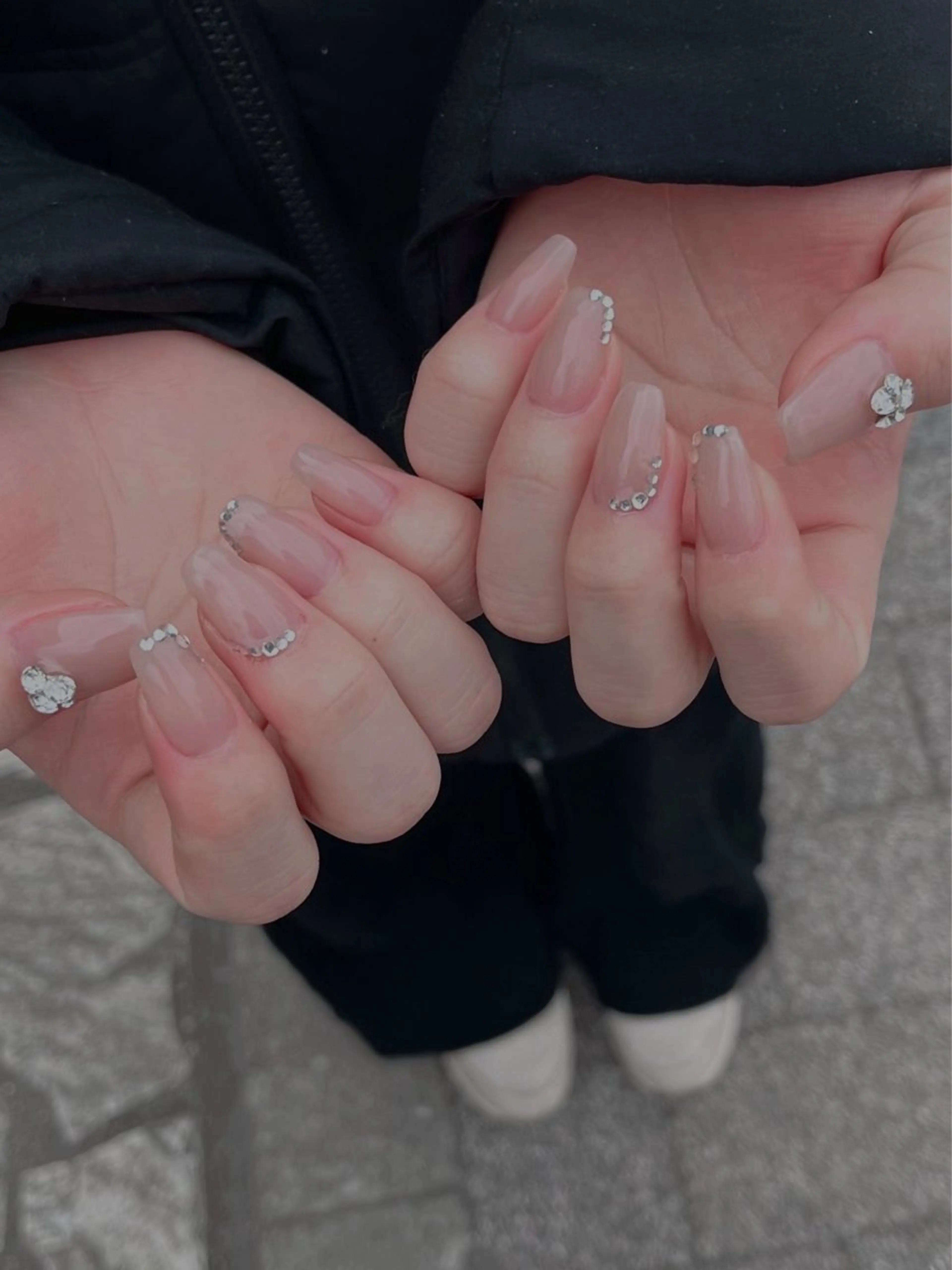 ネイル キラキラネイル マグネットネイル スカルプネイル ワンホンネイル nine.🦋 YUKOのネイルデザイン