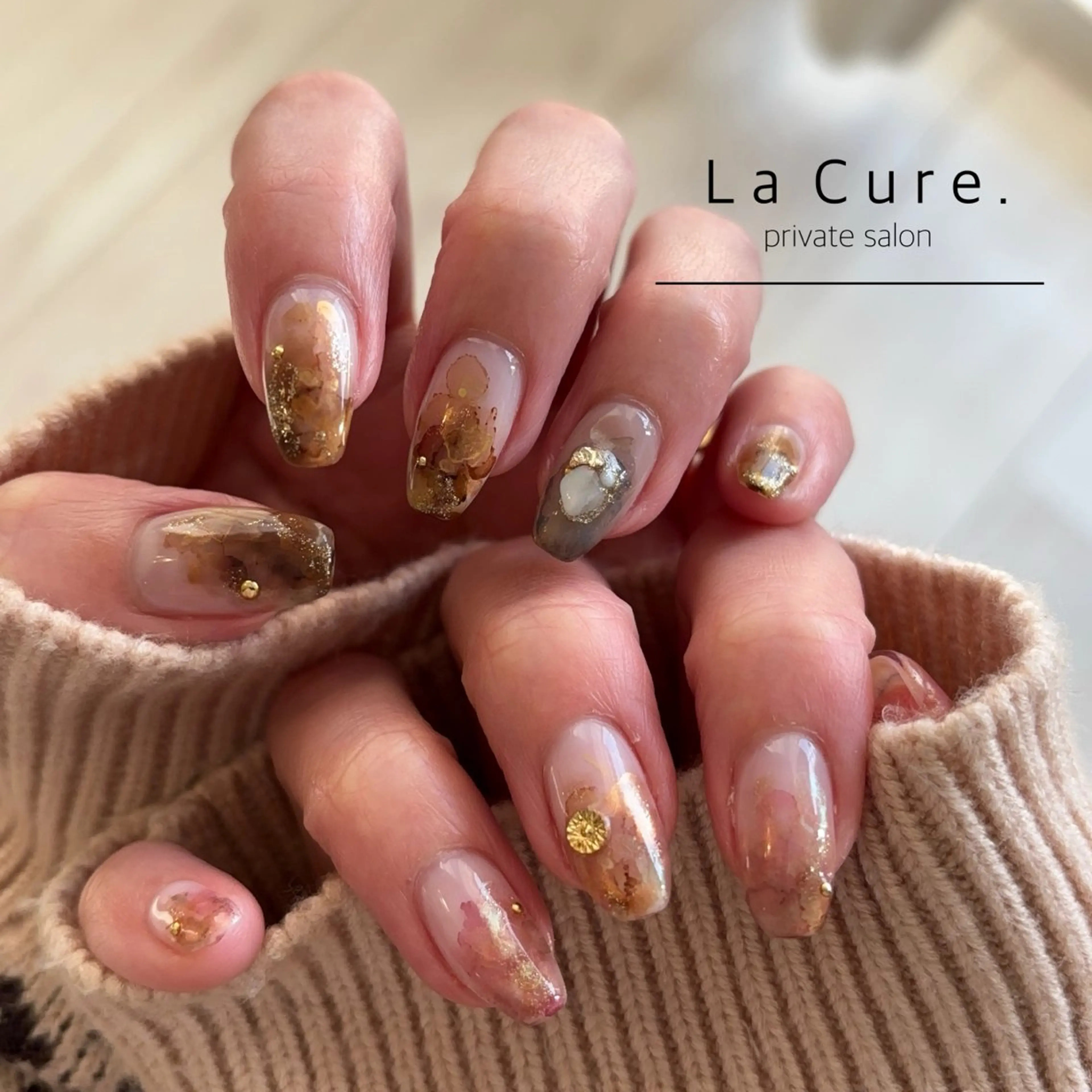 ネイル ジェルネイル ニュアンスネイル ハンドネイル Lacure. misaのネイルデザイン