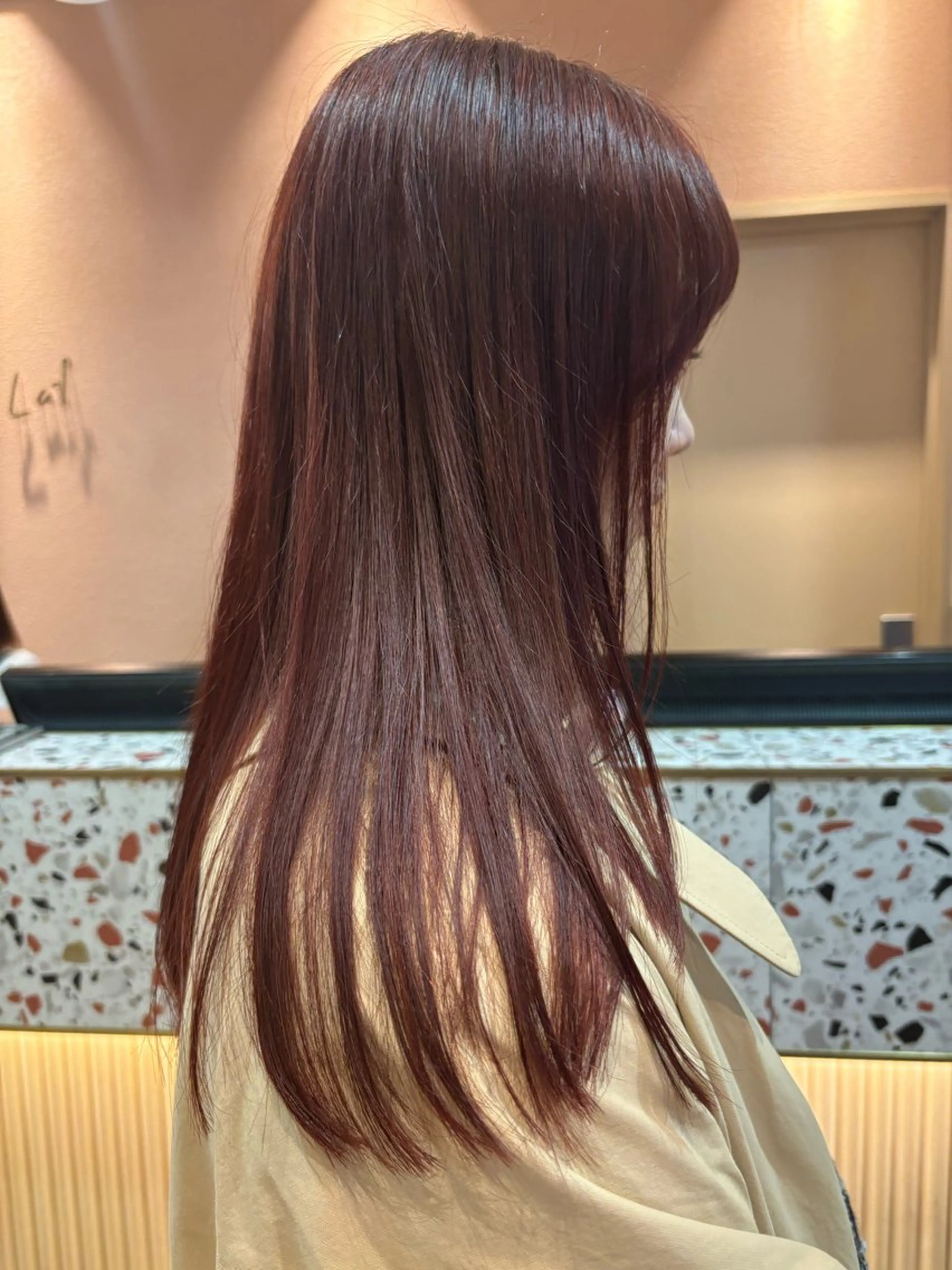 カラー ブリーチ ボルドーカラー ブラウンカラー カシス ダブルカラー ＧＡＲＤＥＮ/ダブル カラー/otohaのヘアスタイル