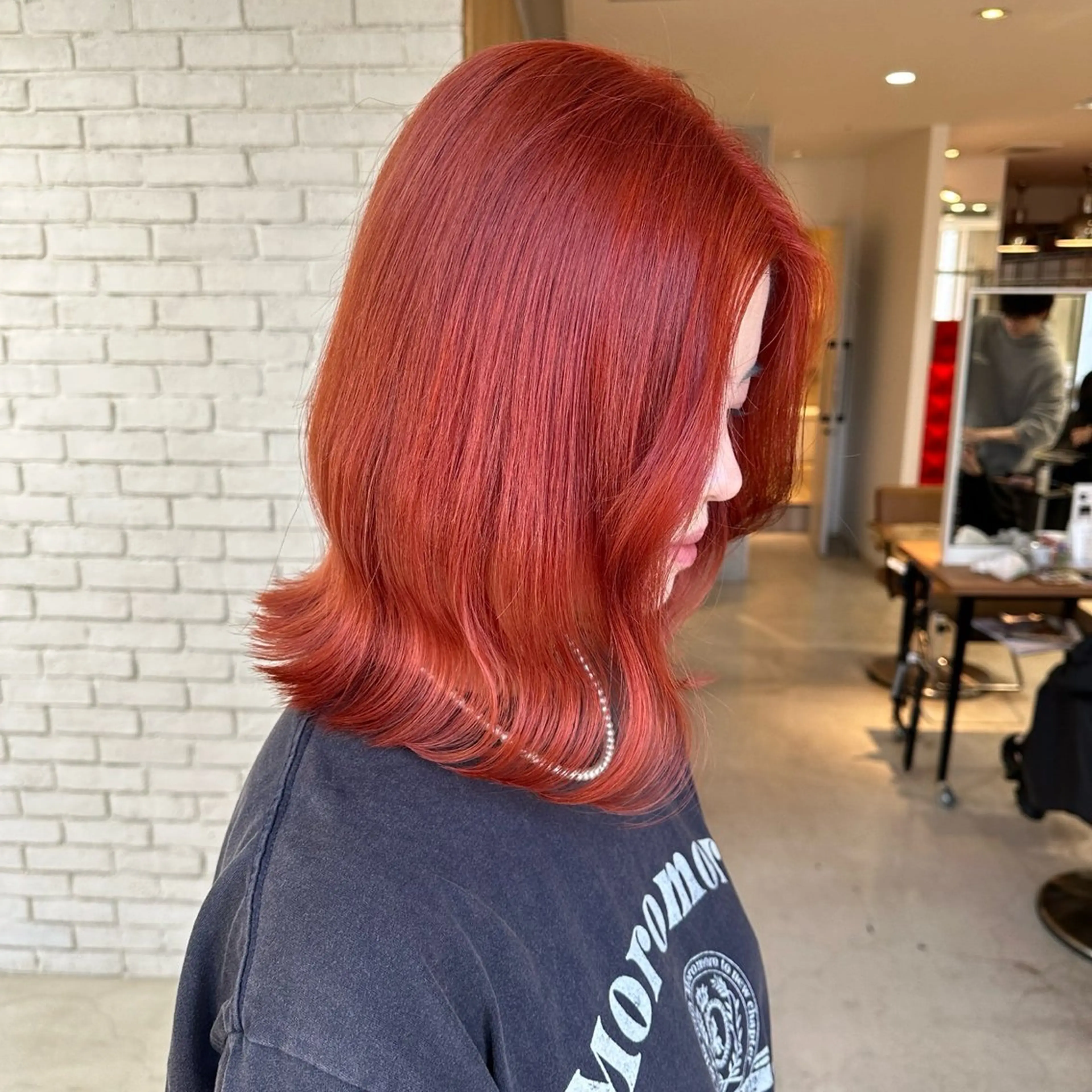 ミディアム L studio心斎橋店【エルスタジオ】所属・透け感ベージュ 🪐REN🪐のヘアスタイル