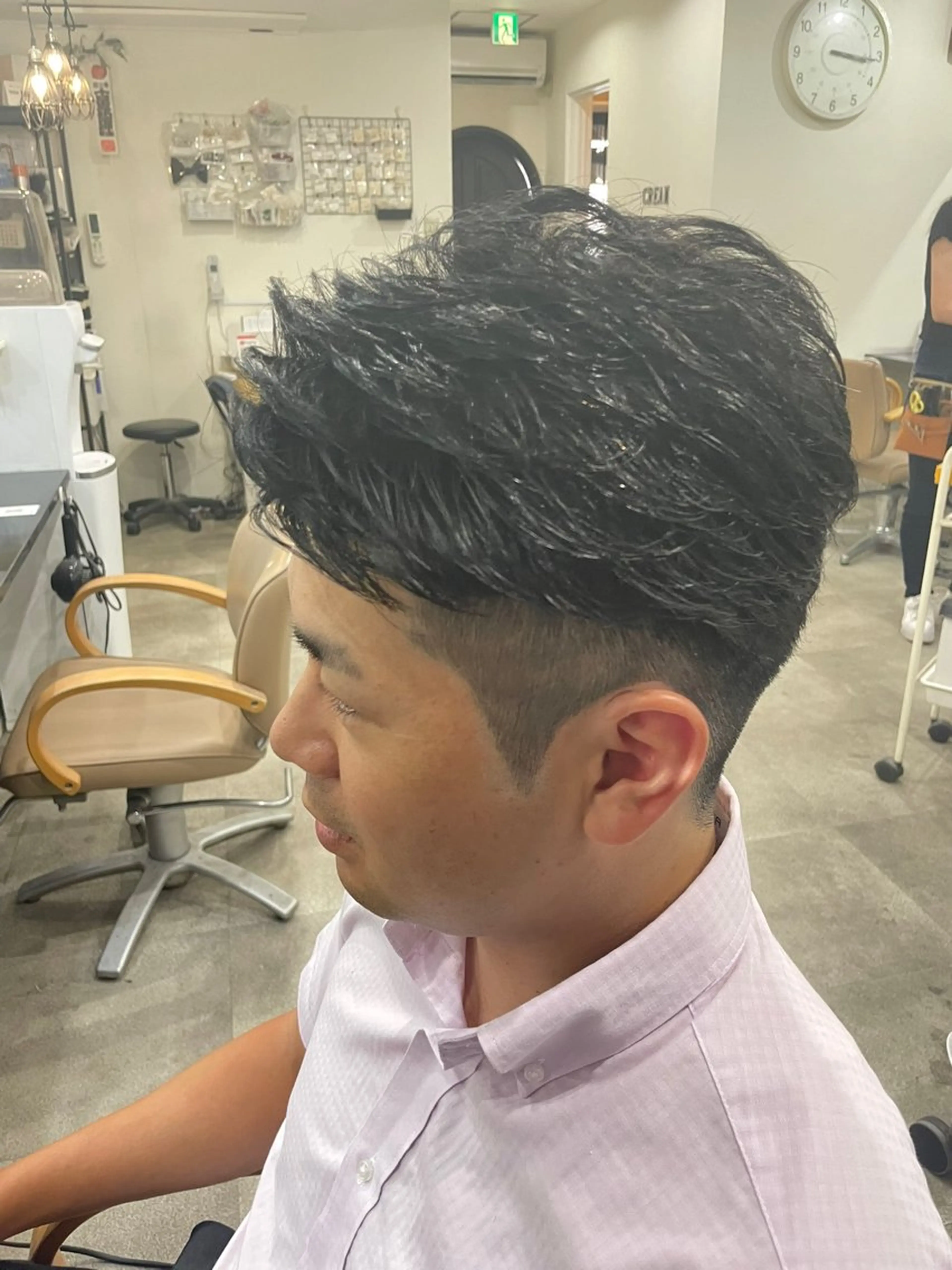 ショート パーマ メンズ ビジネス メンズパーマ ショートヘア 髙野 亮吾のヘアスタイル