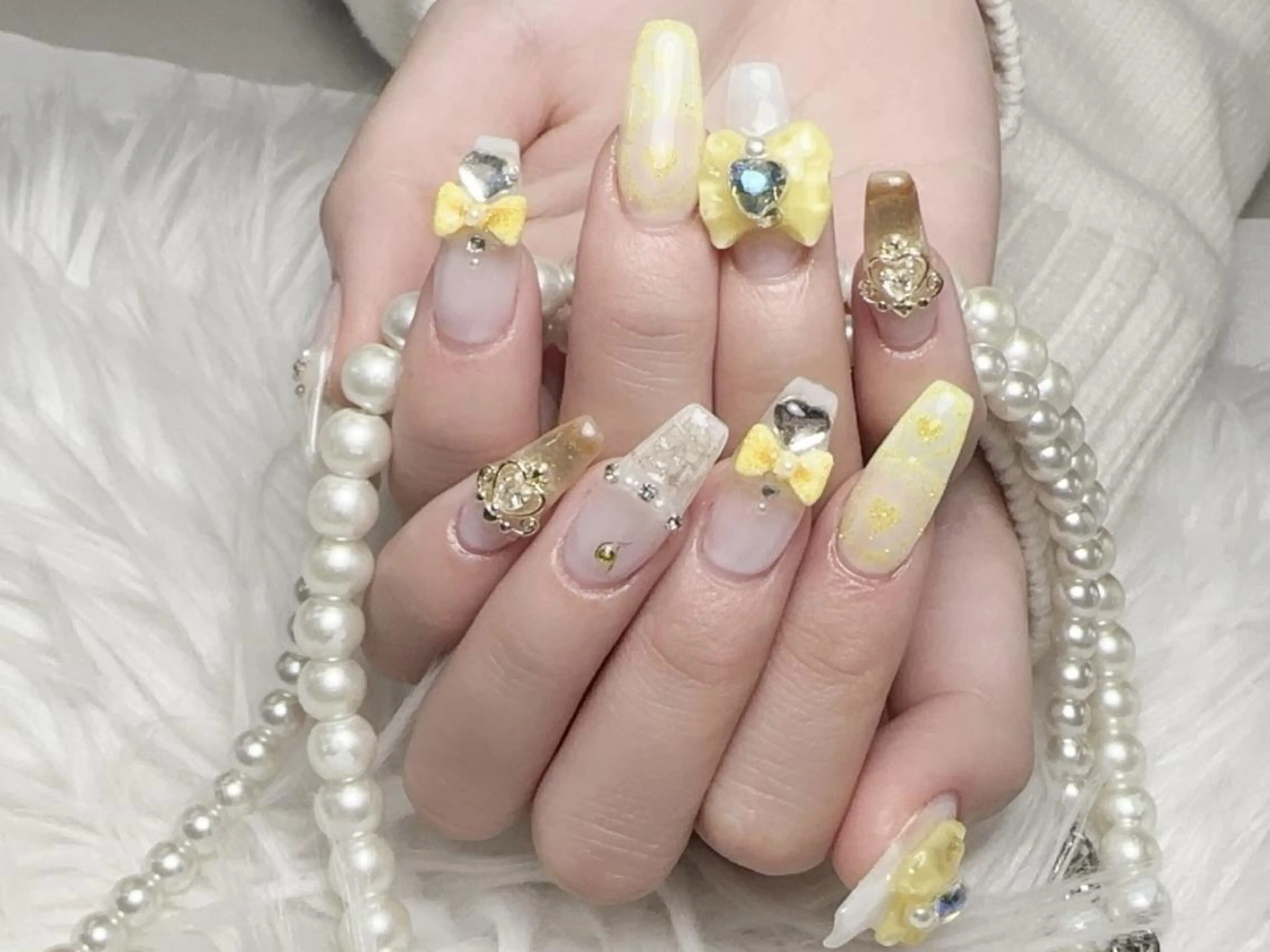 メンズ ネイル アートネイル フレンチネイル ジェルネイル キラキラネイル パラジェル Bloom kabukiのネイルデザイン