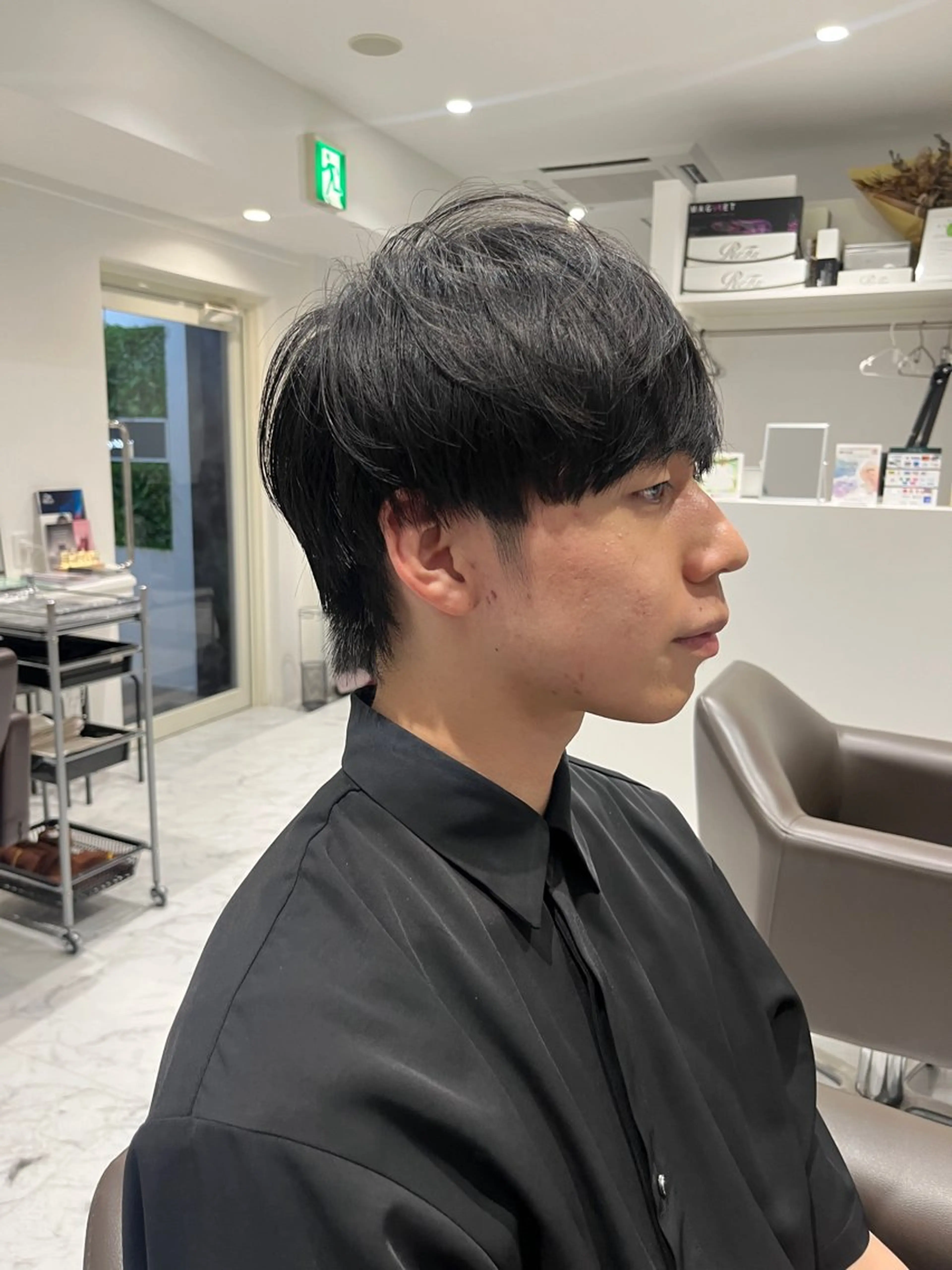 ショート メンズ カット 縮毛矯正 Grow by NYNY 坂本 理輝のヘアスタイル