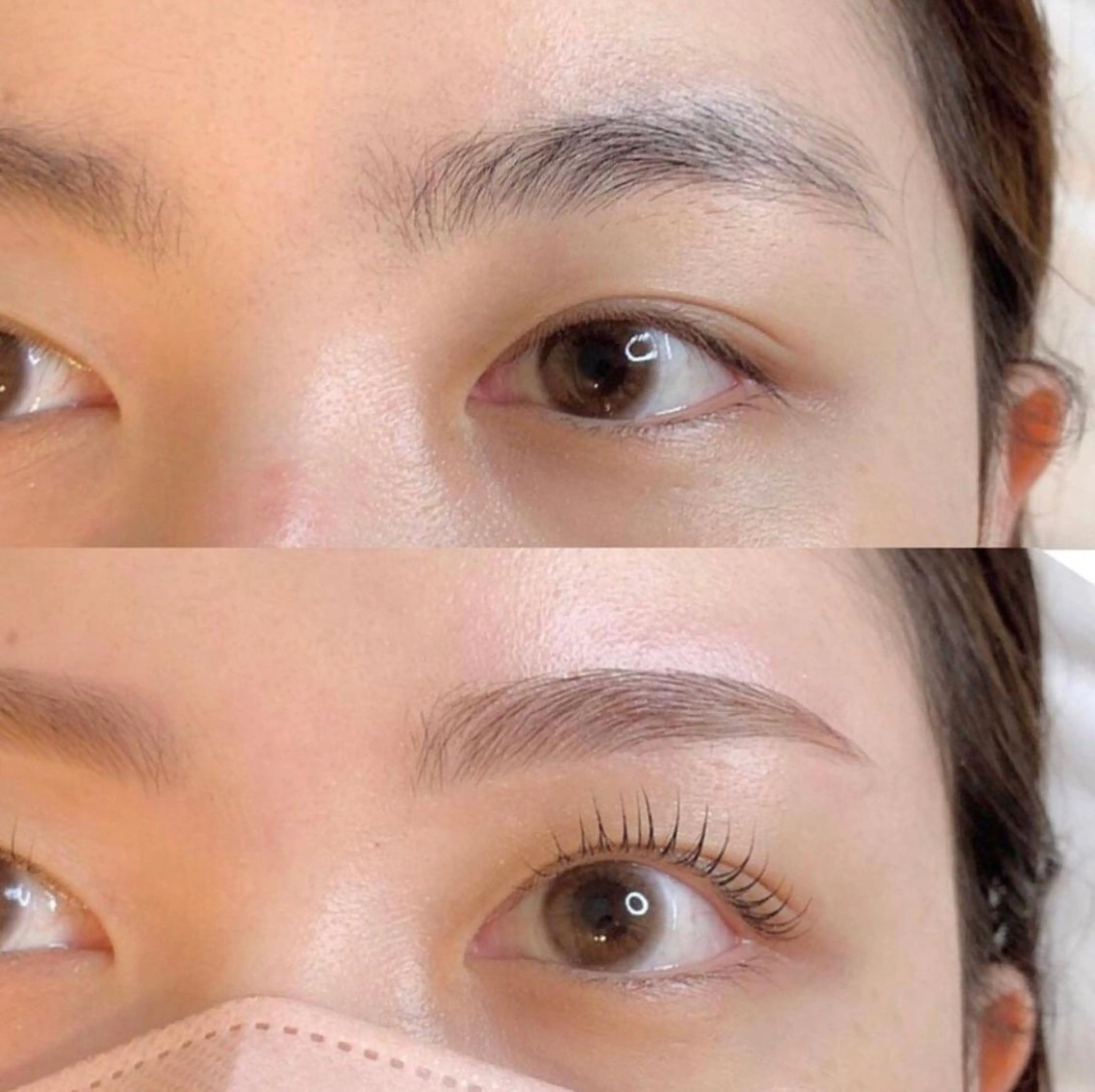 垢抜け眉デザイン＋ダメージレスまつ毛パーマのセットメニュー（デザインをご一緒に相談させていただきます🌼）の写真