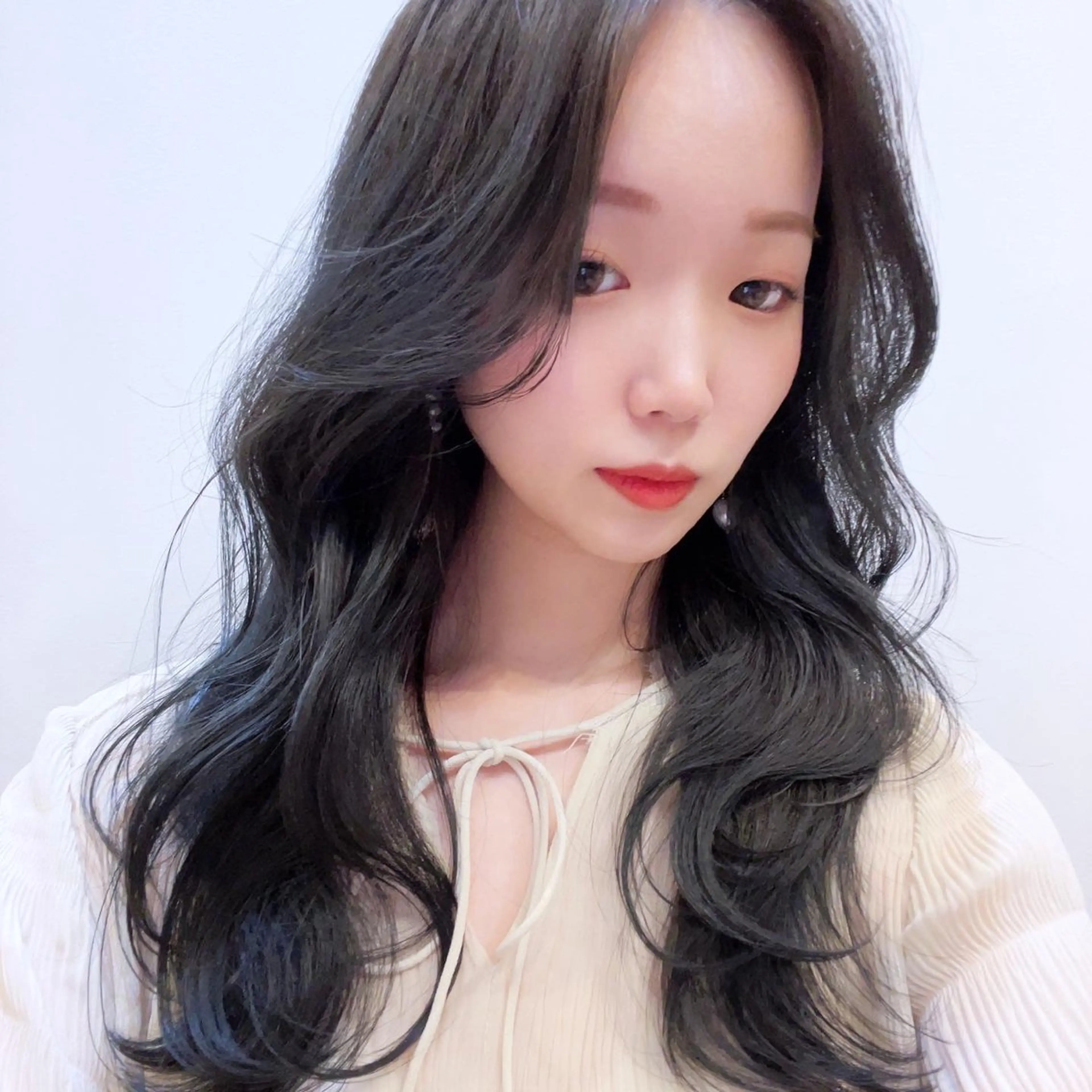 ロング カラー 韓国風ヘア 似合わせカット 小顔カット カット ヘアカラー トリートメント 武田涼レイヤーカット 髪質改善×縮毛矯正のヘアスタイル