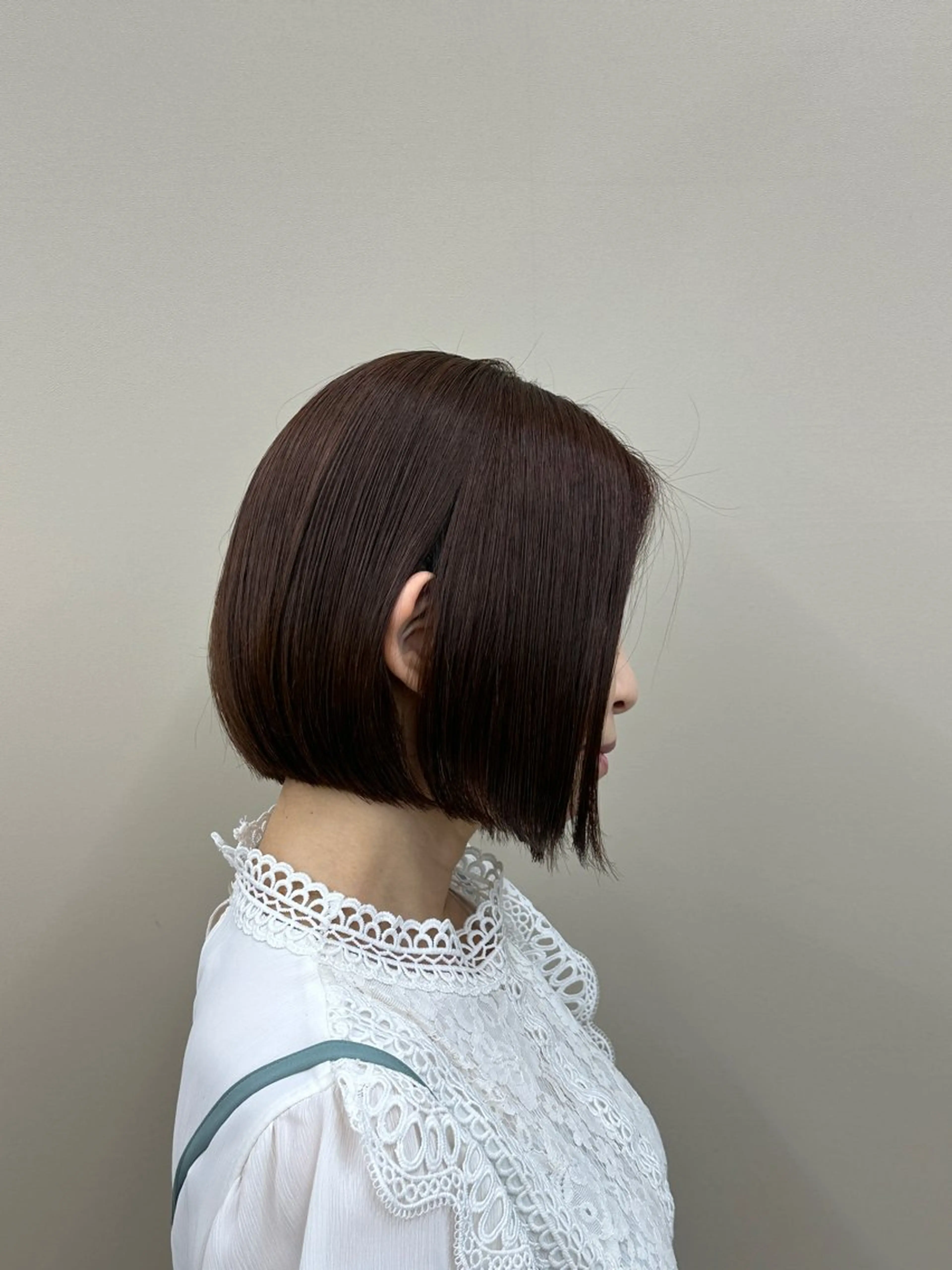 ショート カラー ボブ 高槻裕二 ショートボブ縮毛矯正のヘアスタイル