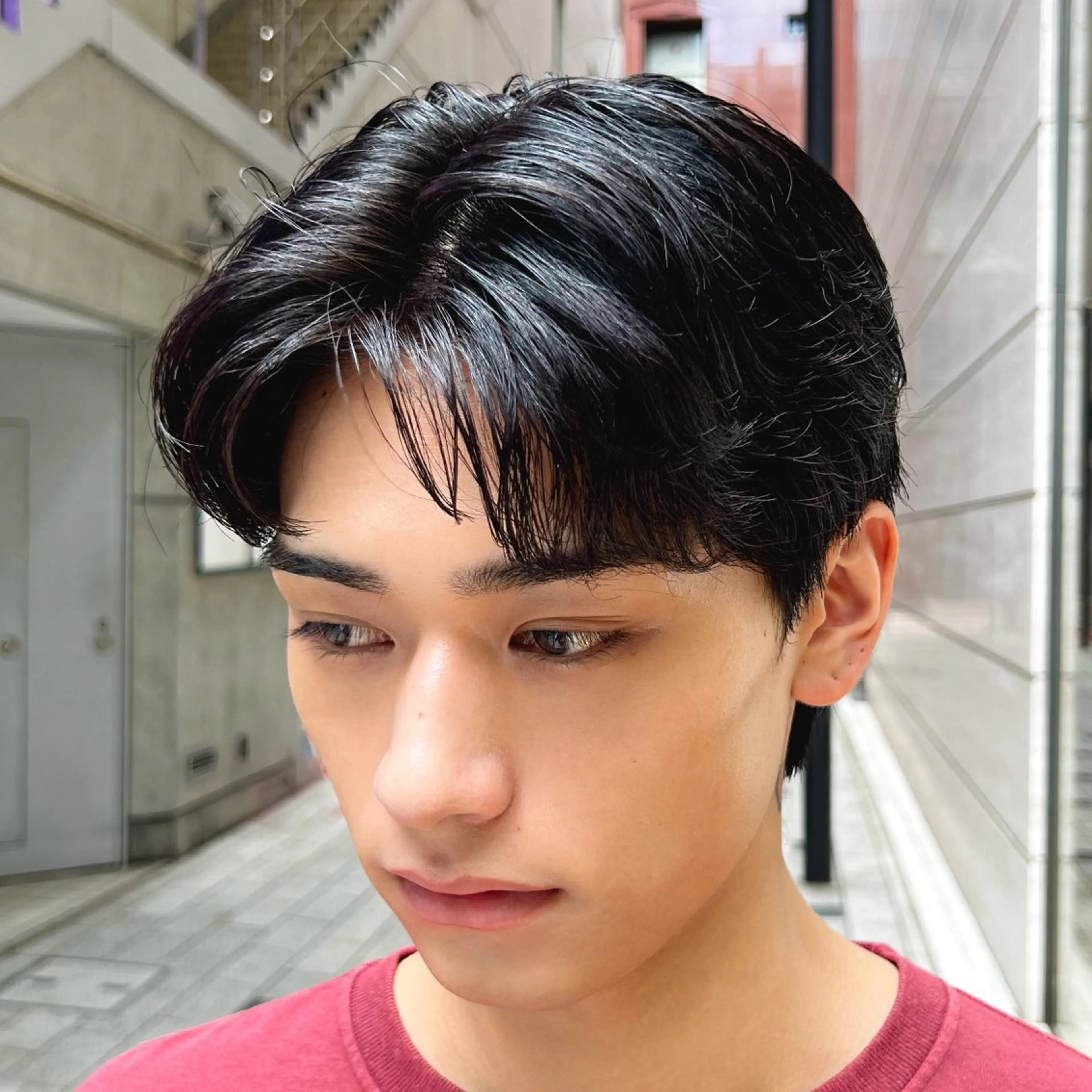 ショート メンズ カット メンズカット曲がる 縮毛矯正佐々木タクマのヘアスタイル