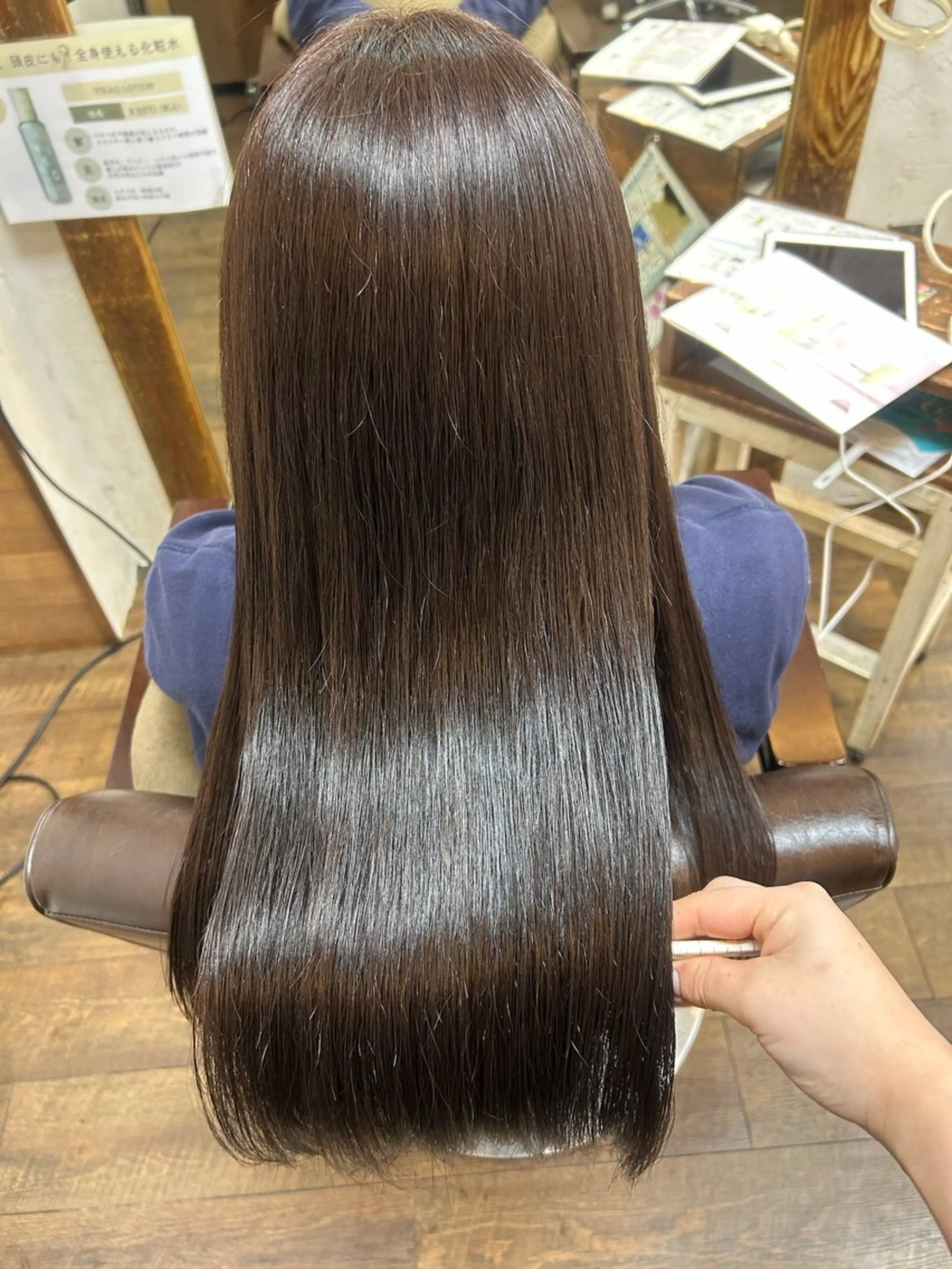 ロング カラー ラベンダーカラー カット ヘアカラー 徳永　髪質改善 縮毛矯正のヘアスタイル