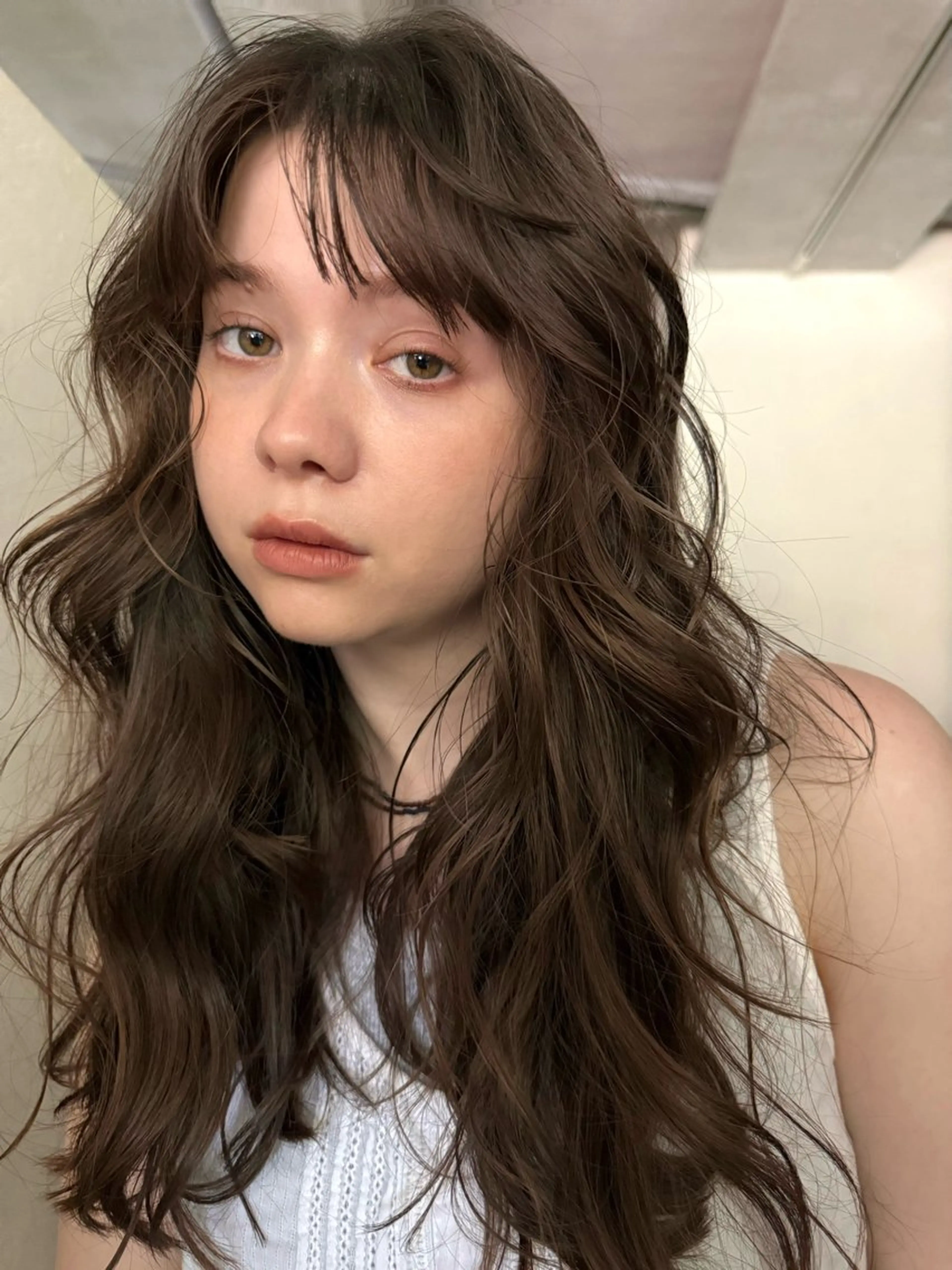 ロング カラー パーマ ベージュカラー オリーブベージュ オリーブカラー カット ヘアカラー パーマ トリートメント 森貴裕/ベージュ/ パーマ/オリーブのヘアスタイル