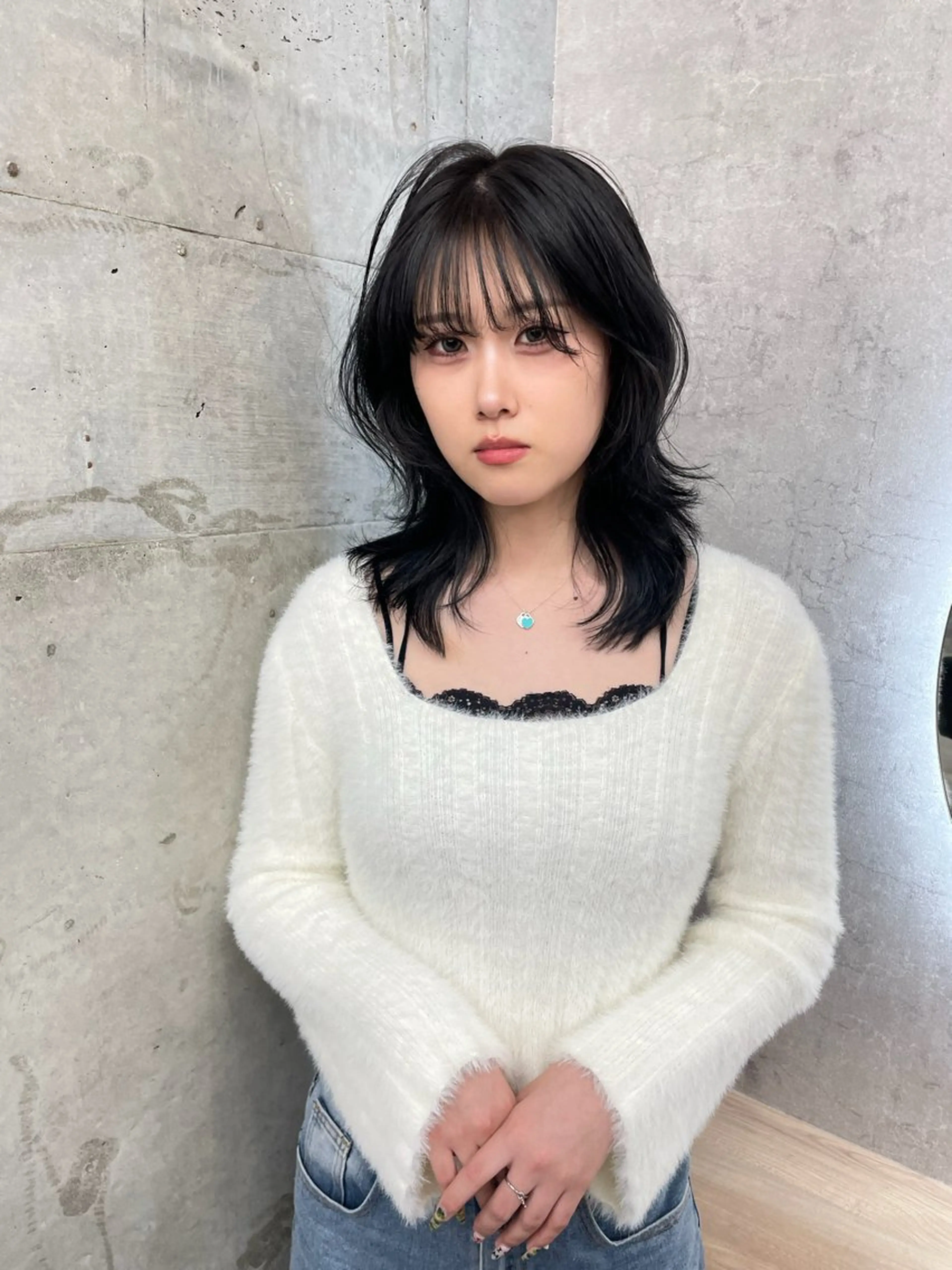 ミディアム ハッシュカット ブリーチ/ベージュ 💕/momoaのヘアスタイル