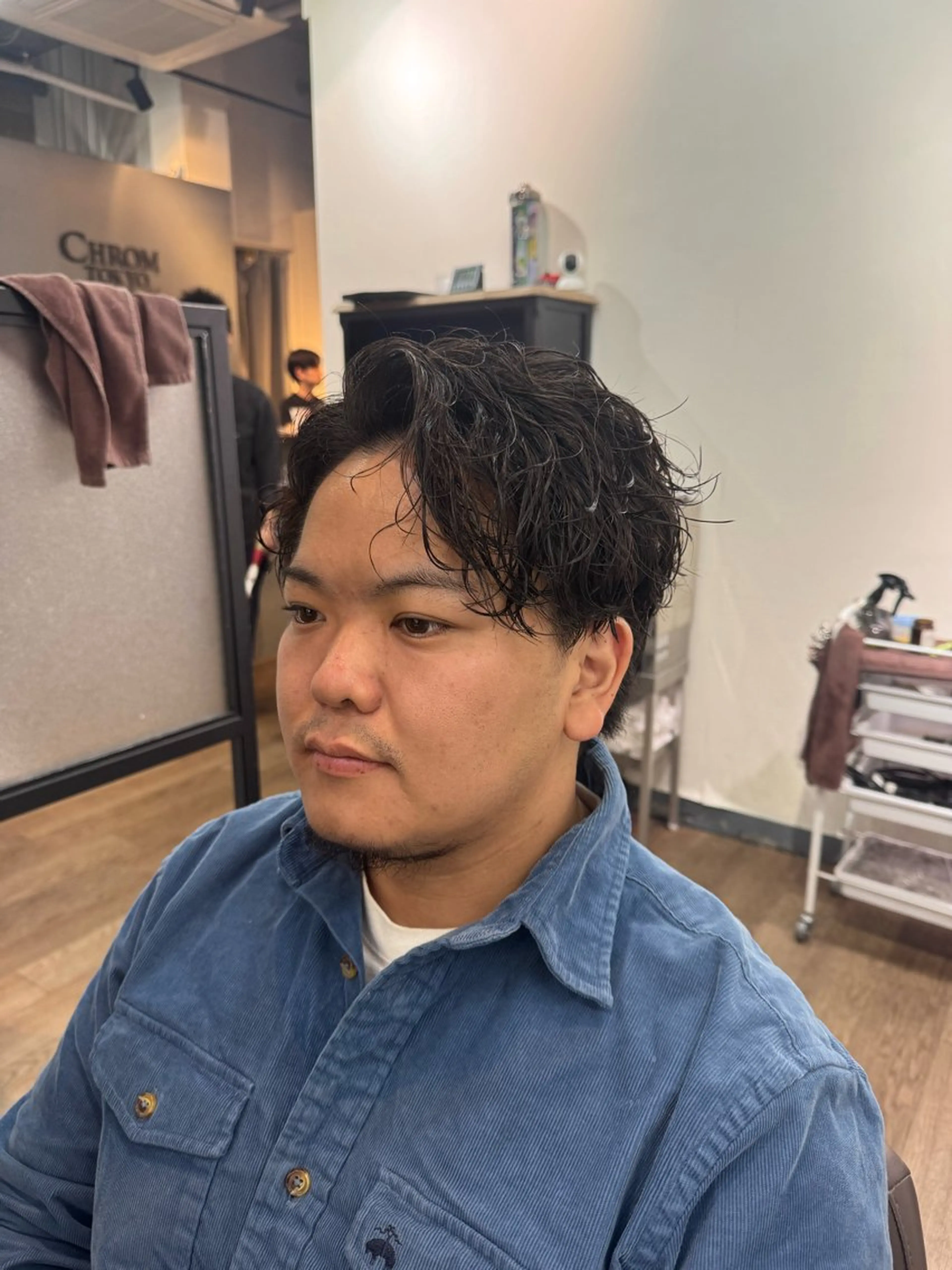 ミディアム ミディアムパーマ カット パーマ 【メンズ専用サロン】 💈小林遥希💈のヘアスタイル