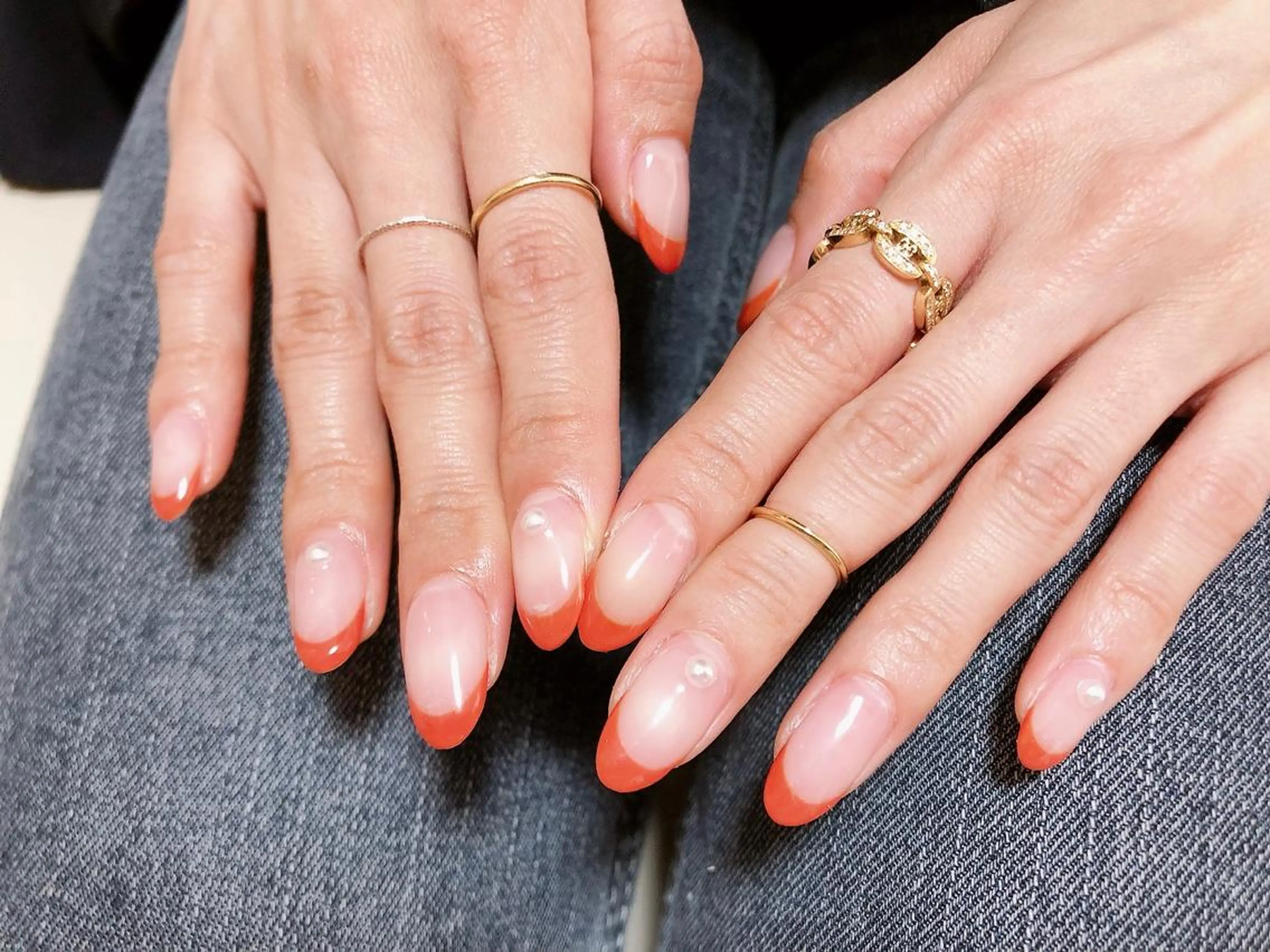 ネイル フレンチネイル Mogu nail 二子玉川のネイルデザイン