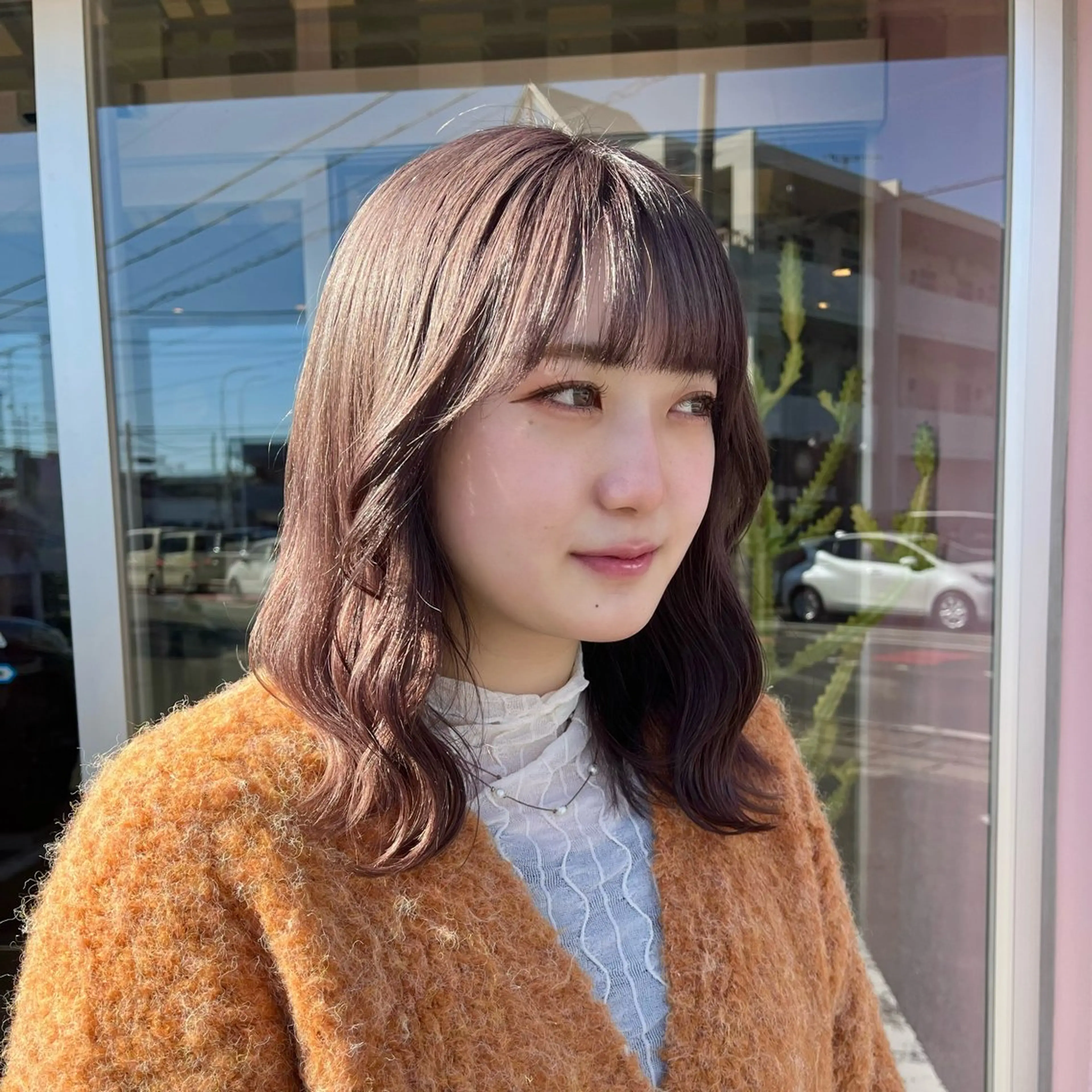 ミディアム カラー フルールドソレイユ所属・♡ナナコ♡ レイヤー/艶髪のヘアスタイル