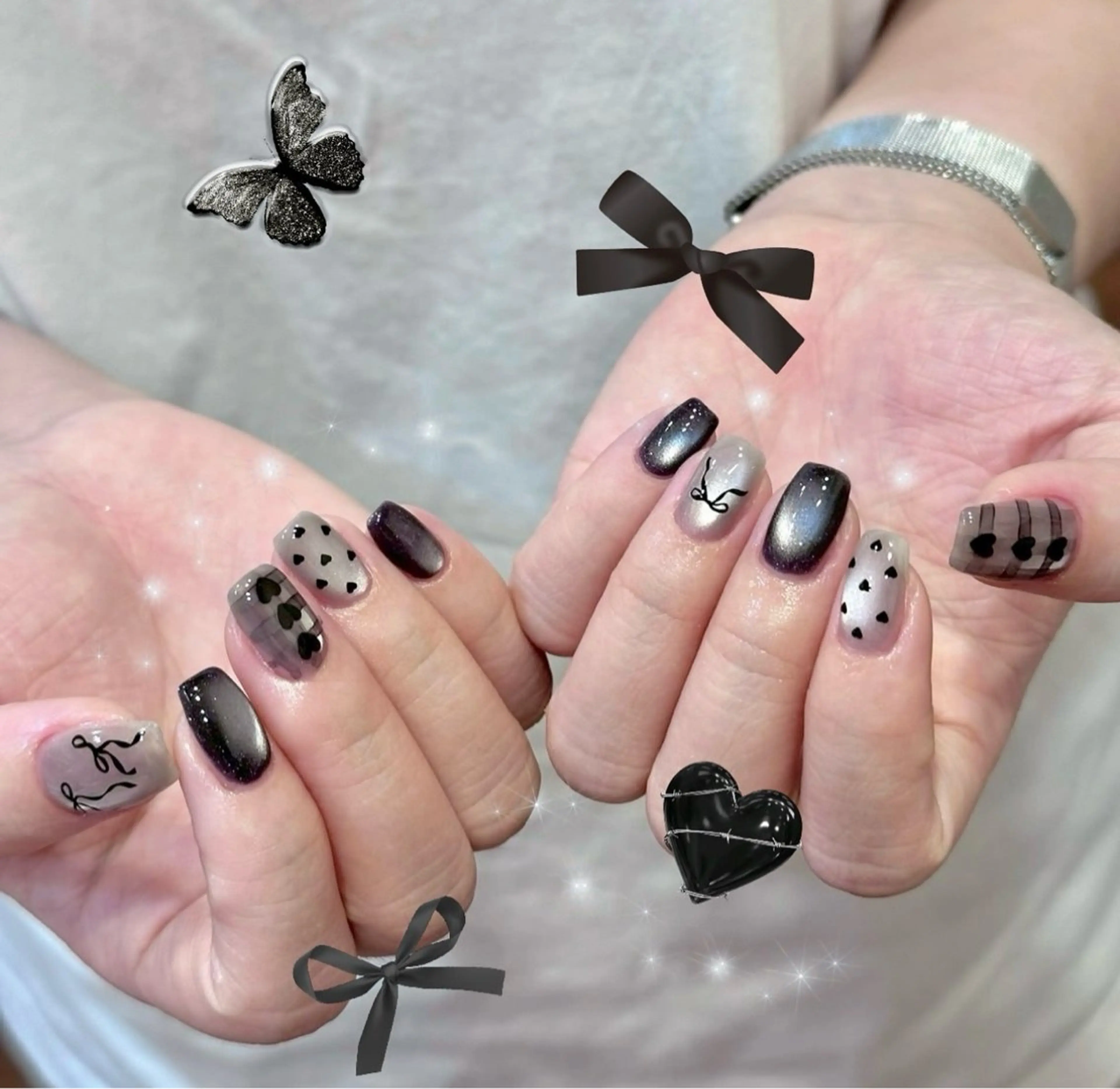 ネイル 韓国ネイル 持ち込み ニュアンスネイル ネイルチップ ハンドネイル TABI ANA.CHUOのネイルデザイン