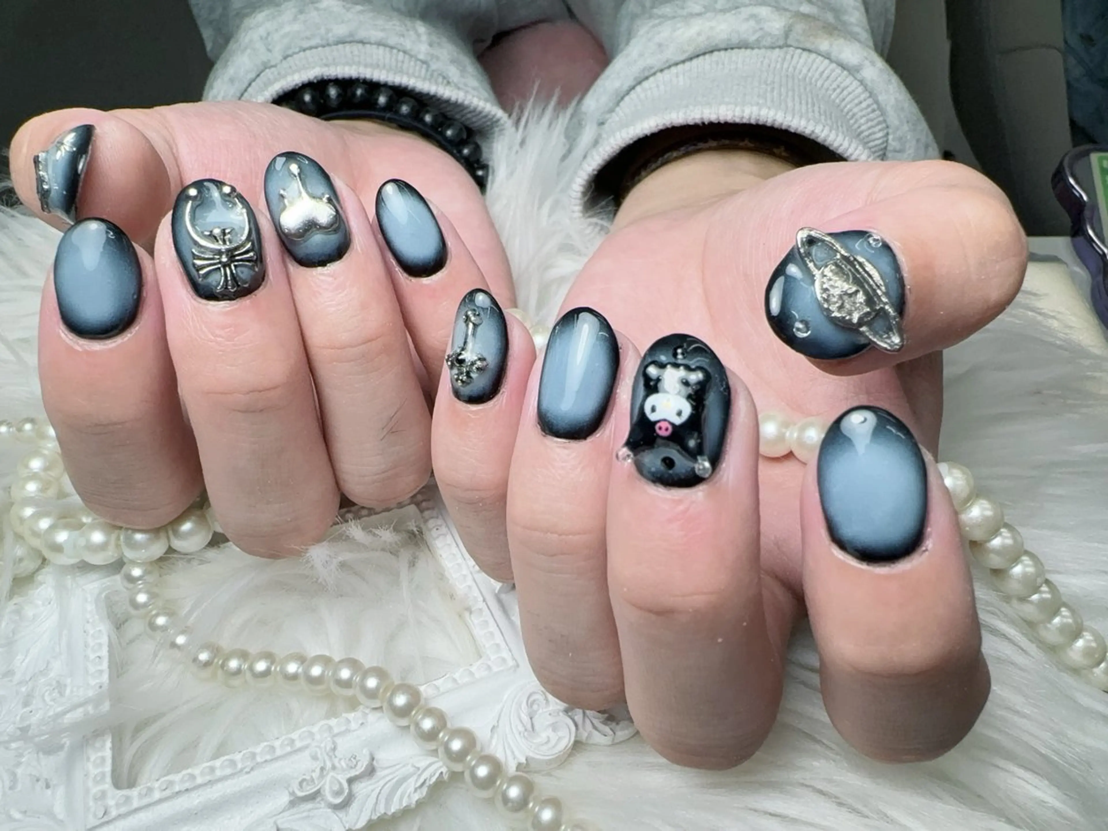 ネイル 長さ出し フレンチネイル ジェルネイル ガラスフレンチ 韓国ネイル ハンドネイル ハンドケア For U nail スカルプ専門店のネイルデザイン