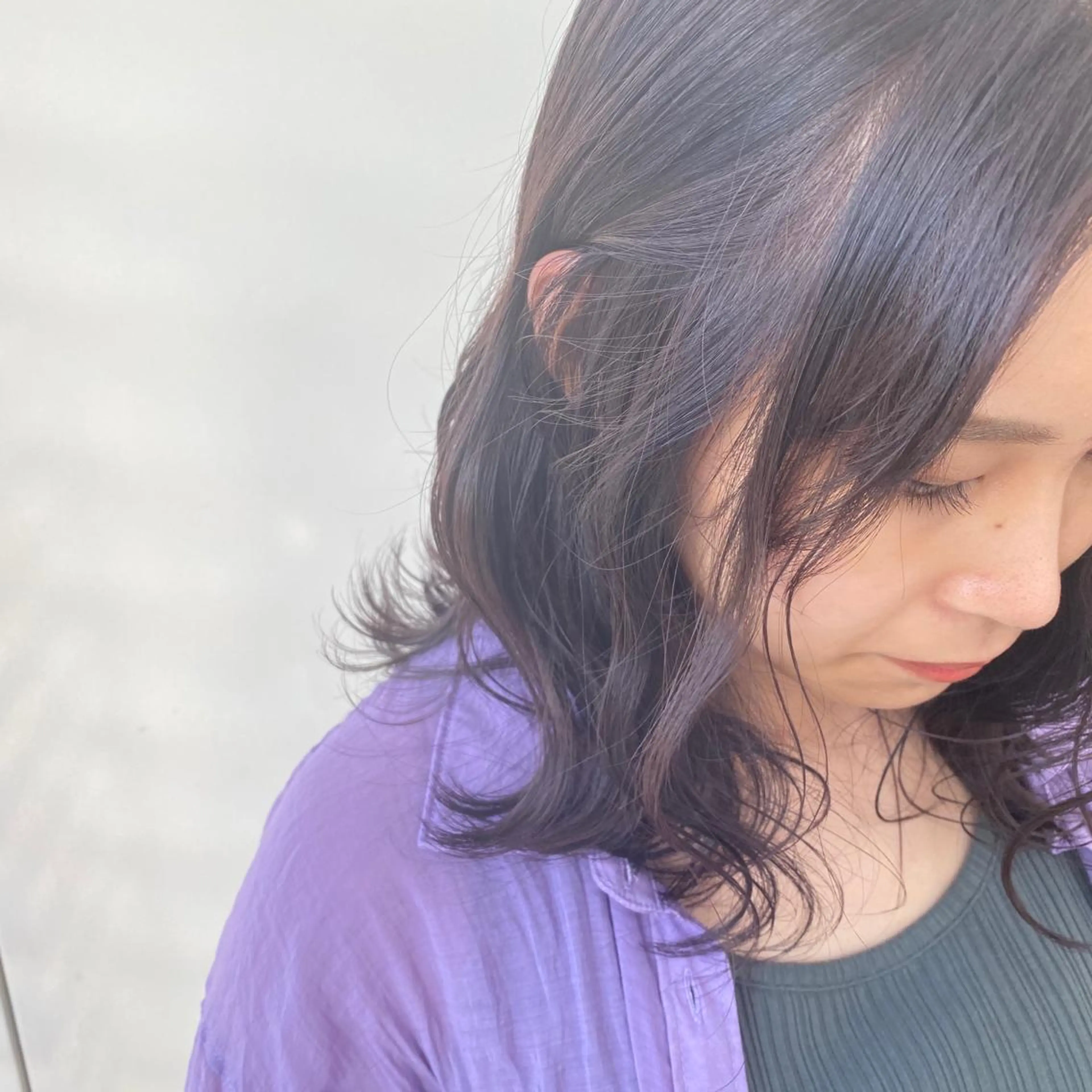 ミディアム カラー 韓国ヘア顔周りカット 艶髪ベージュtamaのヘアスタイル