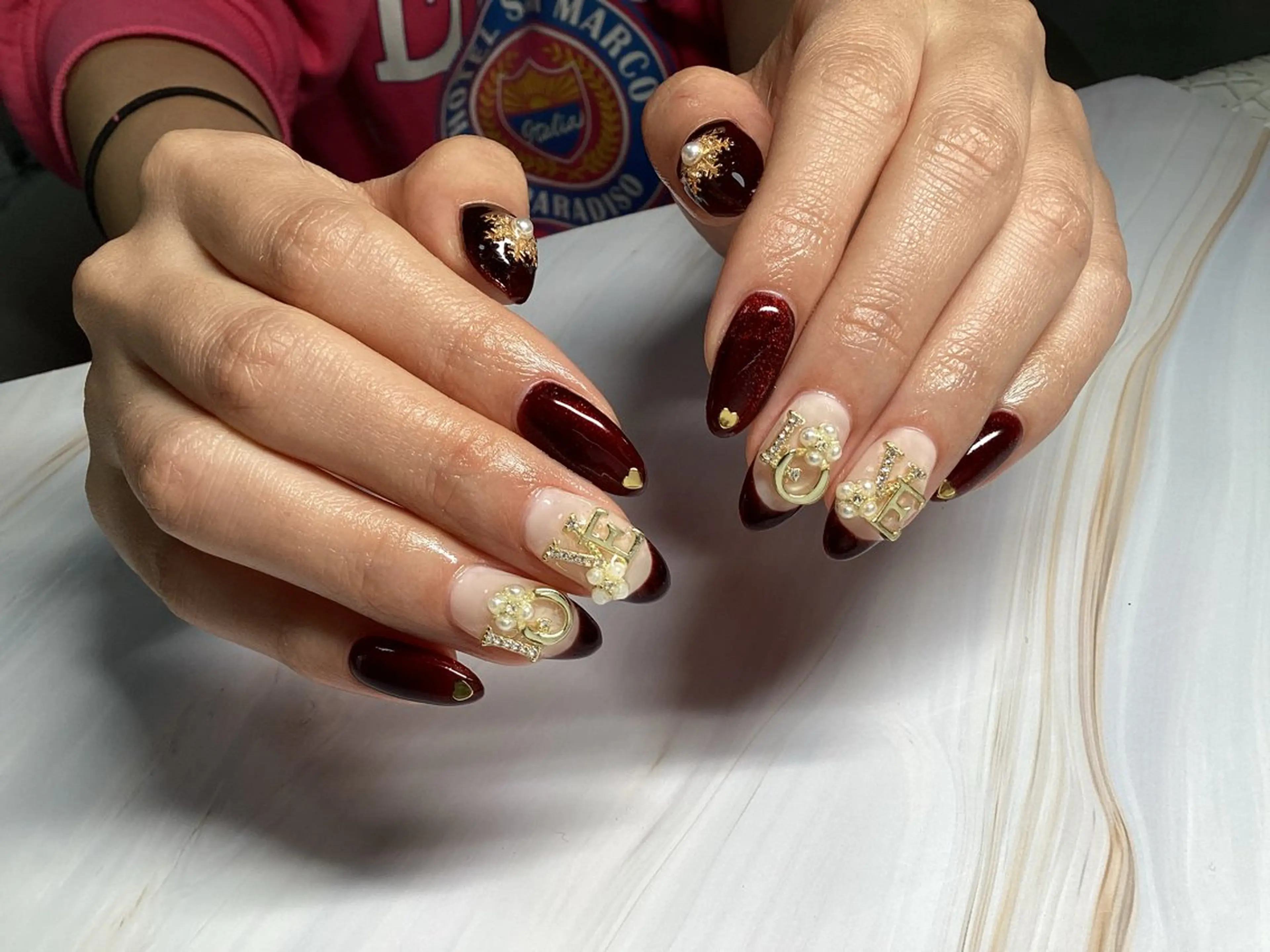 ネイル 冬ネイル クリスマス 渋谷　Laugh 8301のネイルデザイン