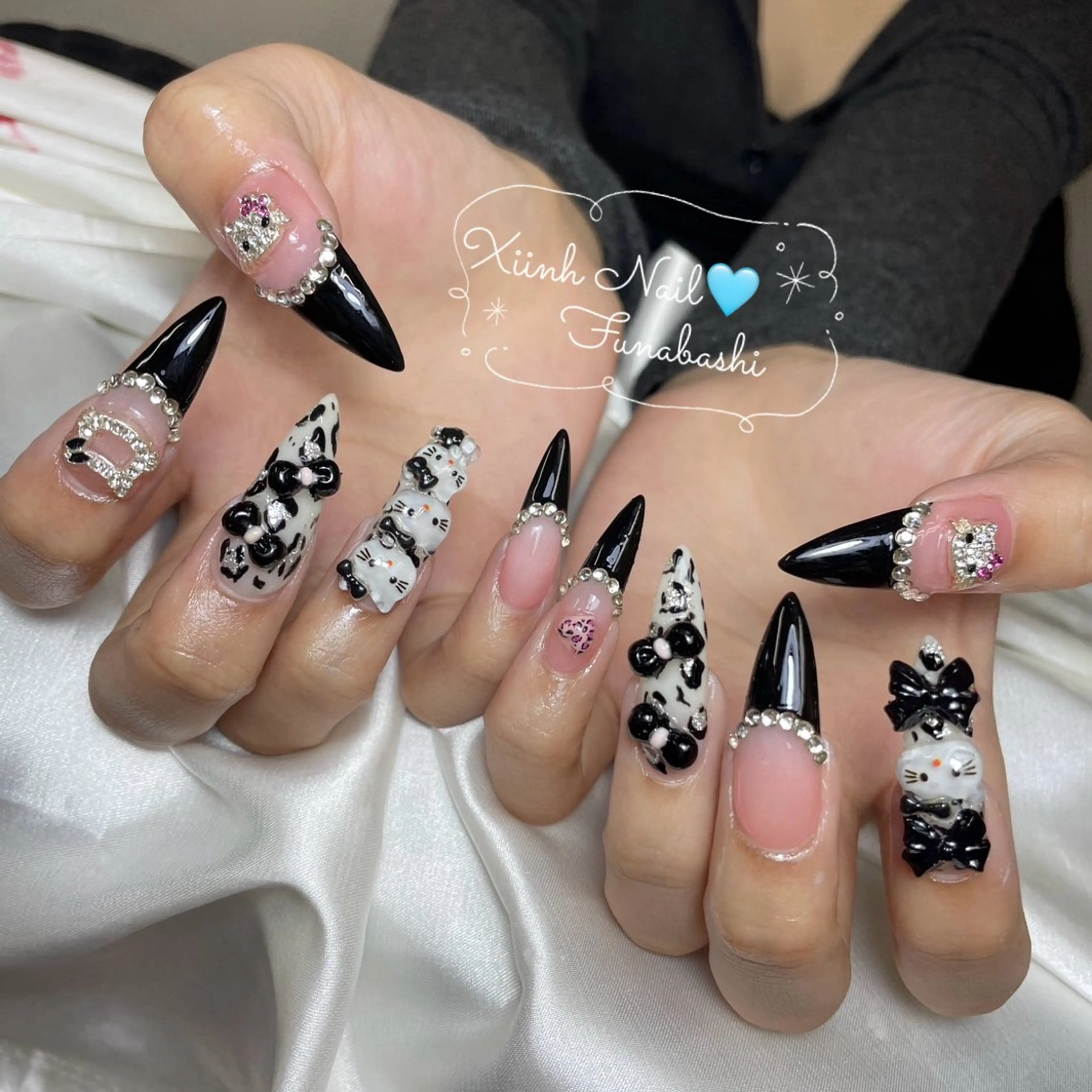 ネイル チークネイル 桜ネイル 長さ出し フットネイル ジェルネイル ハンドネイル XIINH NAIL SALONのネイルデザイン